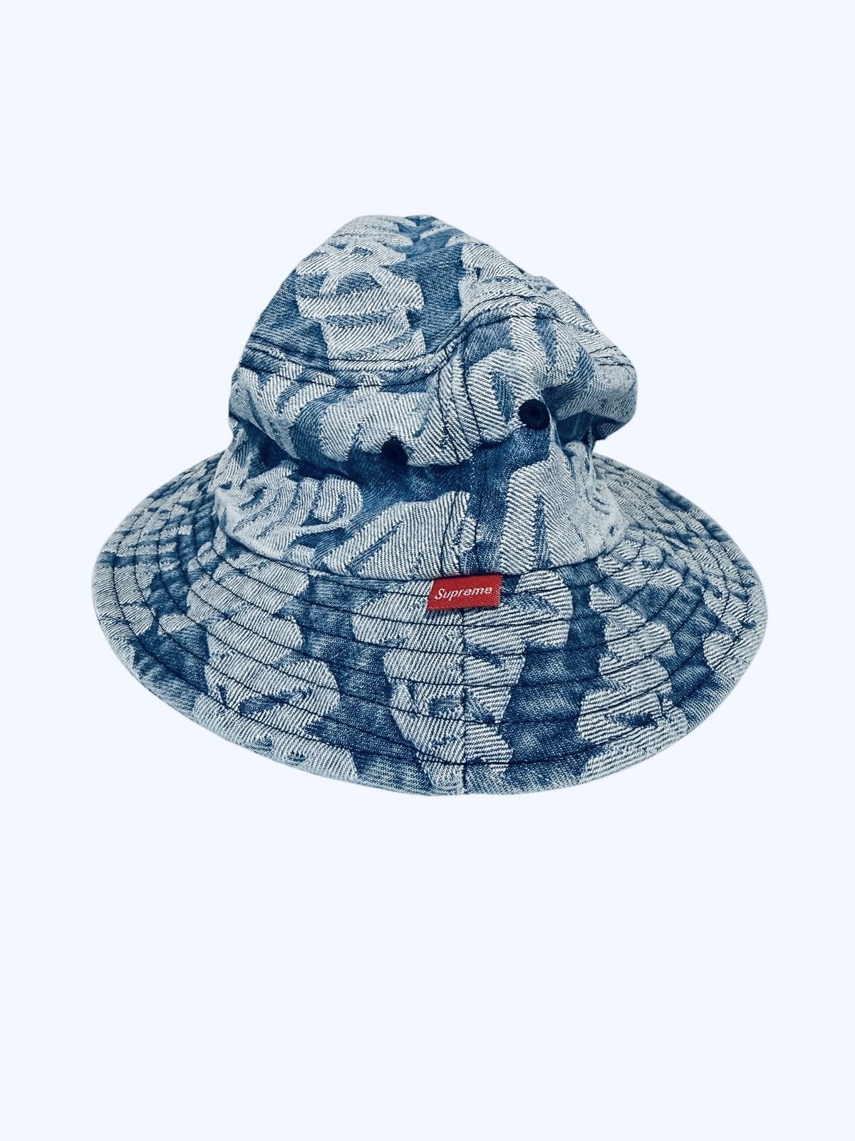 Supreme SUPREME SS22 FAT TIP DENIM CRUSHER BUCKET HAT BLUE S/M Size ONE SIZE - 2 Thumbnail