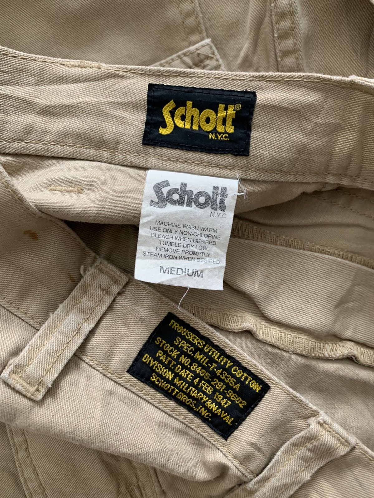 Japanese Brand Vintage Schott NYC M-47 Military Cargo Trousers Size US 30 / EU 46 - 6 Thumbnail