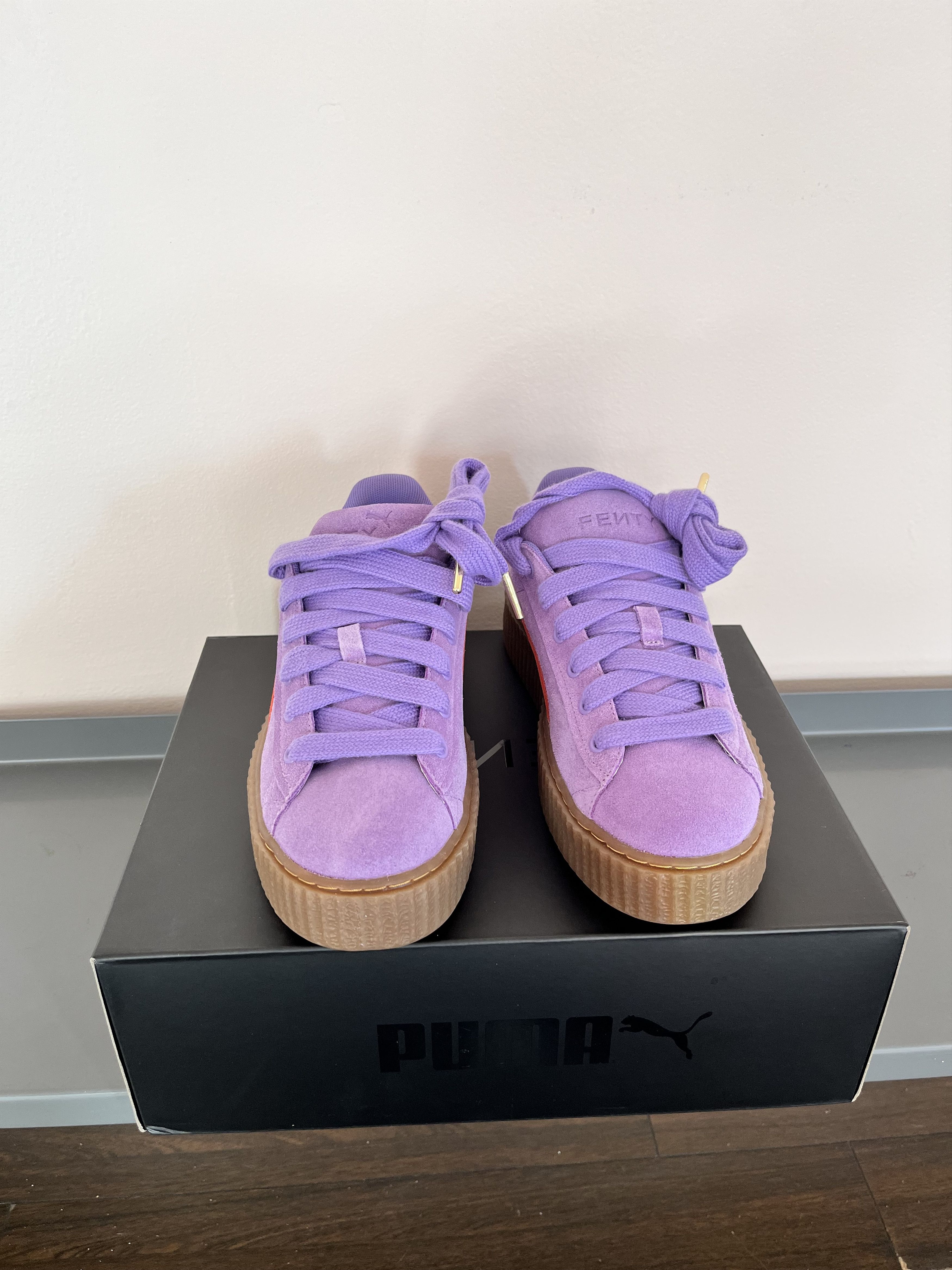 Fenty × Puma Creeper Phatty Suede Sneakers Size US 7.5 / EU 40-41 - 4 Thumbnail