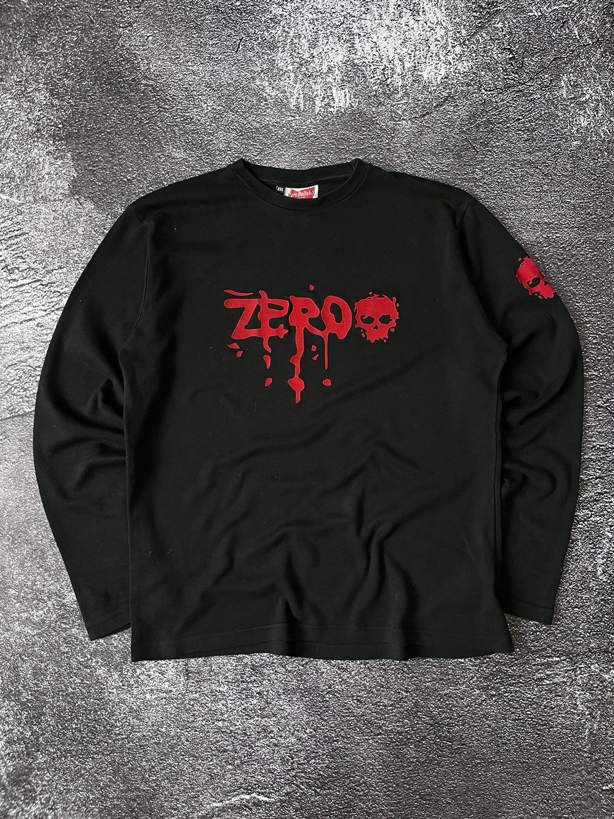 Vintage Vintage Zero Skateboards Bullshit Skulls Longsleeve T-shirt Size US XXL / EU 58 / 5 - 1 Thumbnail