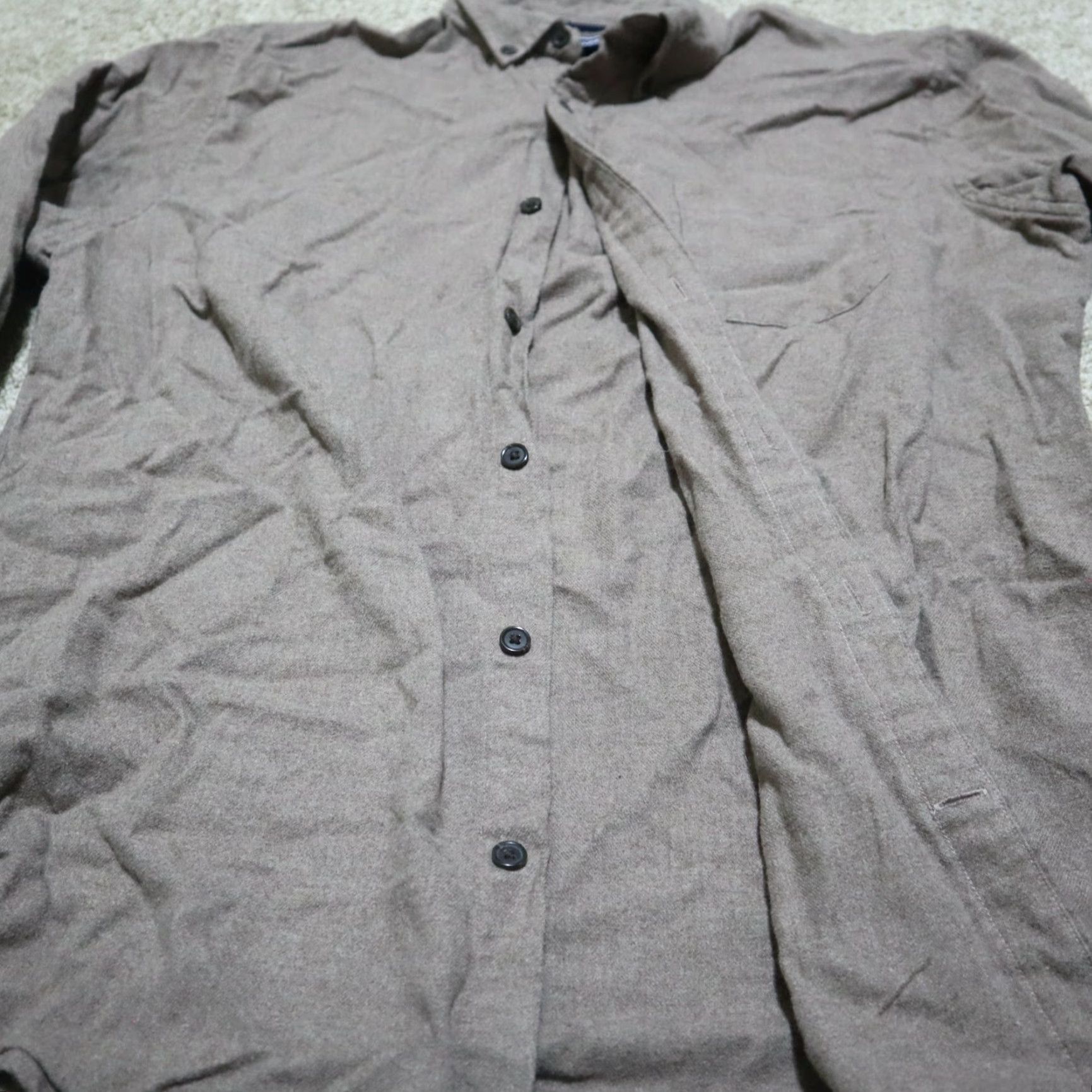 Lands' End Lands' End Shirt Brown 100% Cotton Corduroy Long Sleeve Button-Up Casual Mens Large Size L / US 10 / IT 46 - 2 Thumbnail