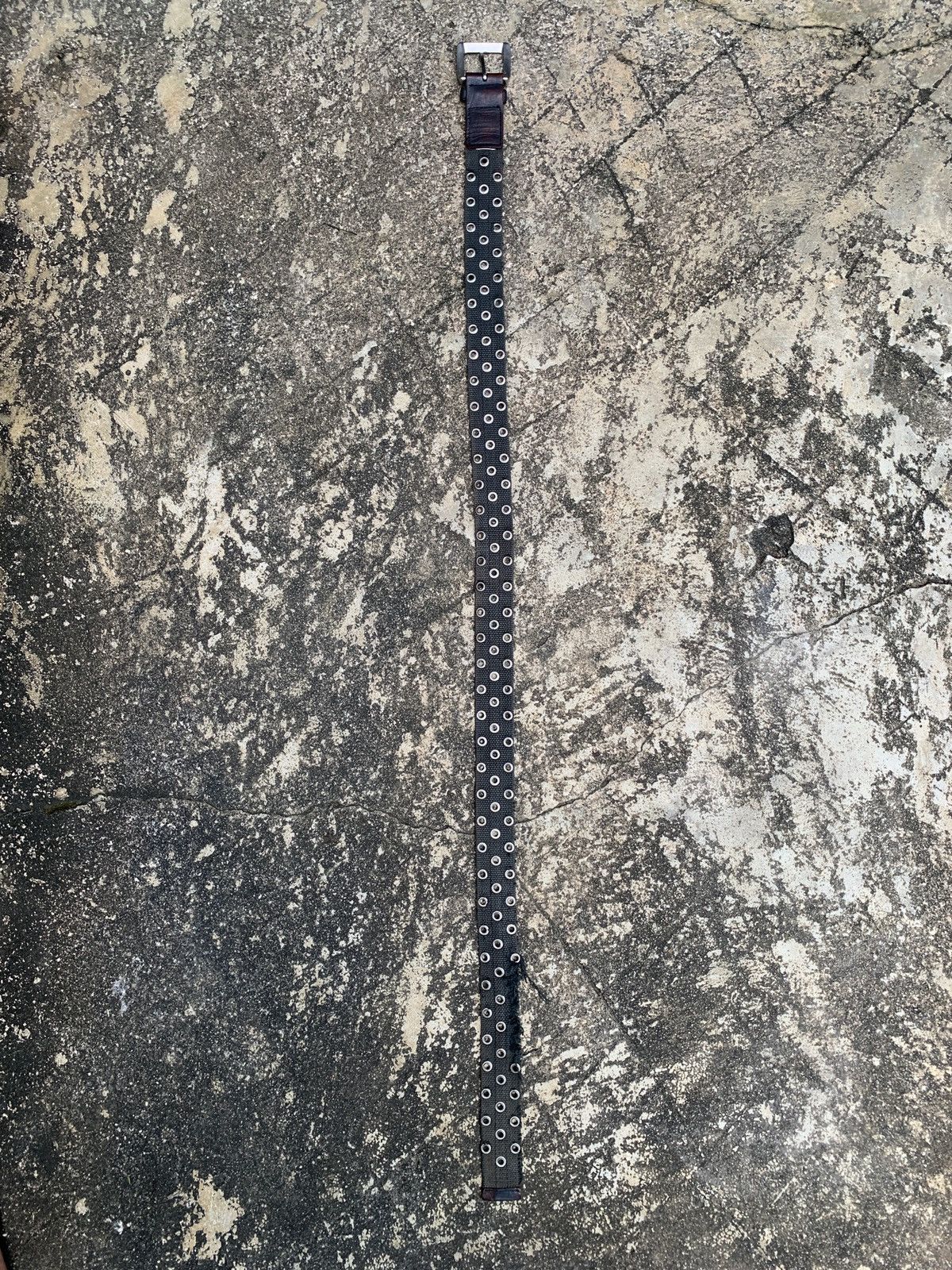 Armani Exchange × Seditionaries Armani Exchange Italy Genuine Leather Eyelete Spike Belt Size ONE SIZE - 9 Thumbnail