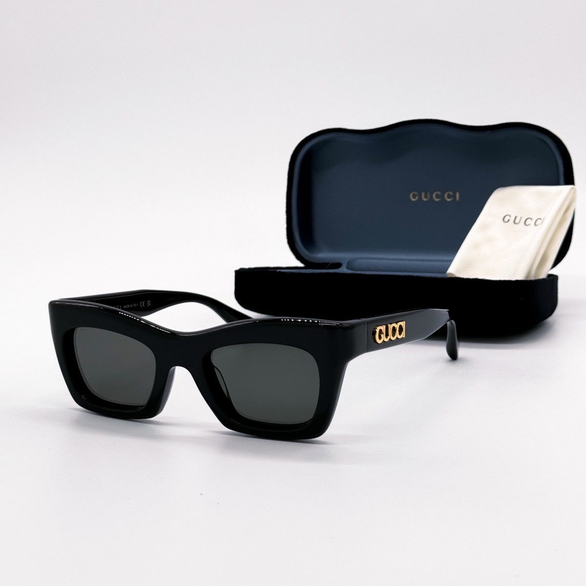 Gucci NEW GUCCI GG1773S 001 CAT EYE BLACK GREY WOMEN SUNGLASSES Size ONE SIZE - 2 Thumbnail