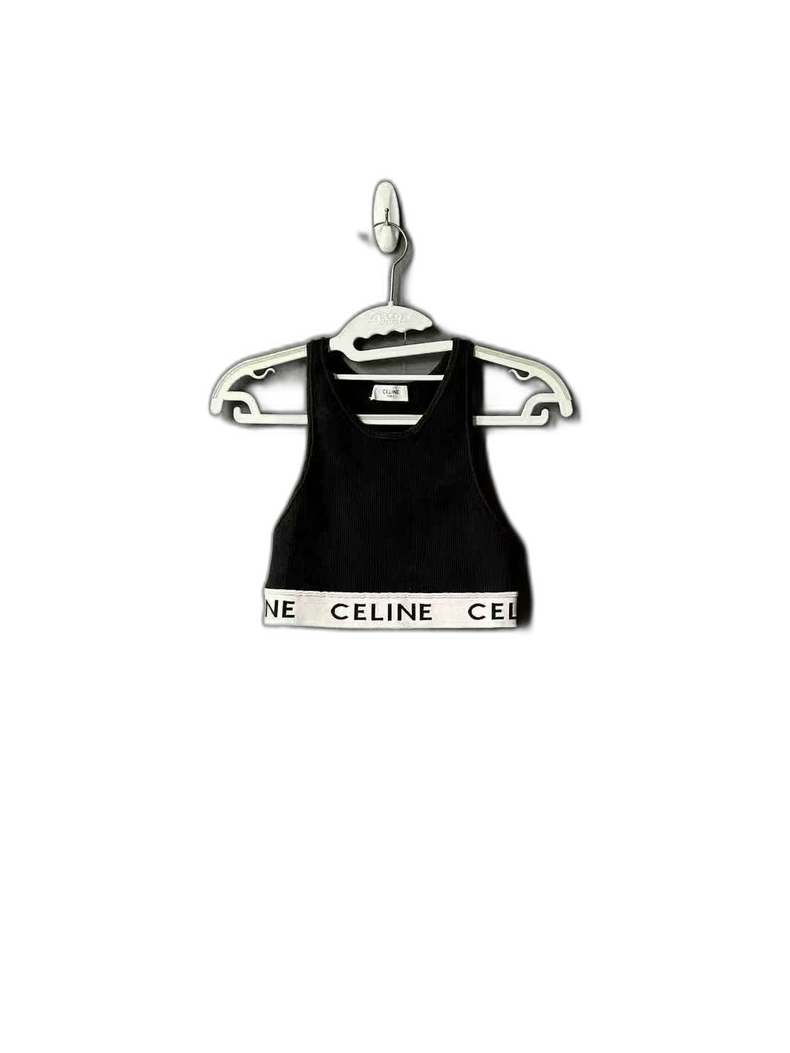 Celine Celine Black Knitted Sleeveless Top Size S / US 4 / IT 40 - 1 Thumbnail