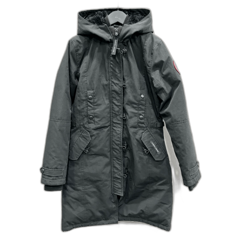 Canada Goose Black Hooded Down Jacket XS