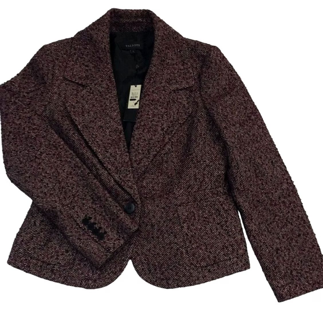 Talbots Talbots Blazer Women 10 Magenta/Black Mosaic Pattern Regular Size 10 Blazer Pant Suit Mens none Size L / US 10 / IT 46 - 2 Thumbnail