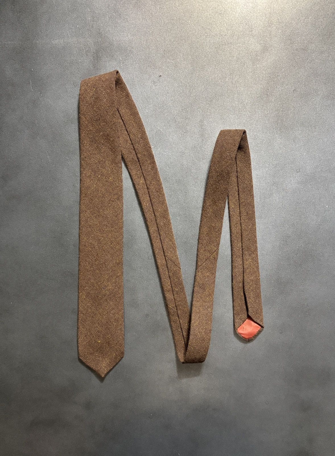 Vintage Vintage Wool Tie Made in England Necktie 1960s 1970s Saxony Size ONE SIZE - 2 Thumbnail