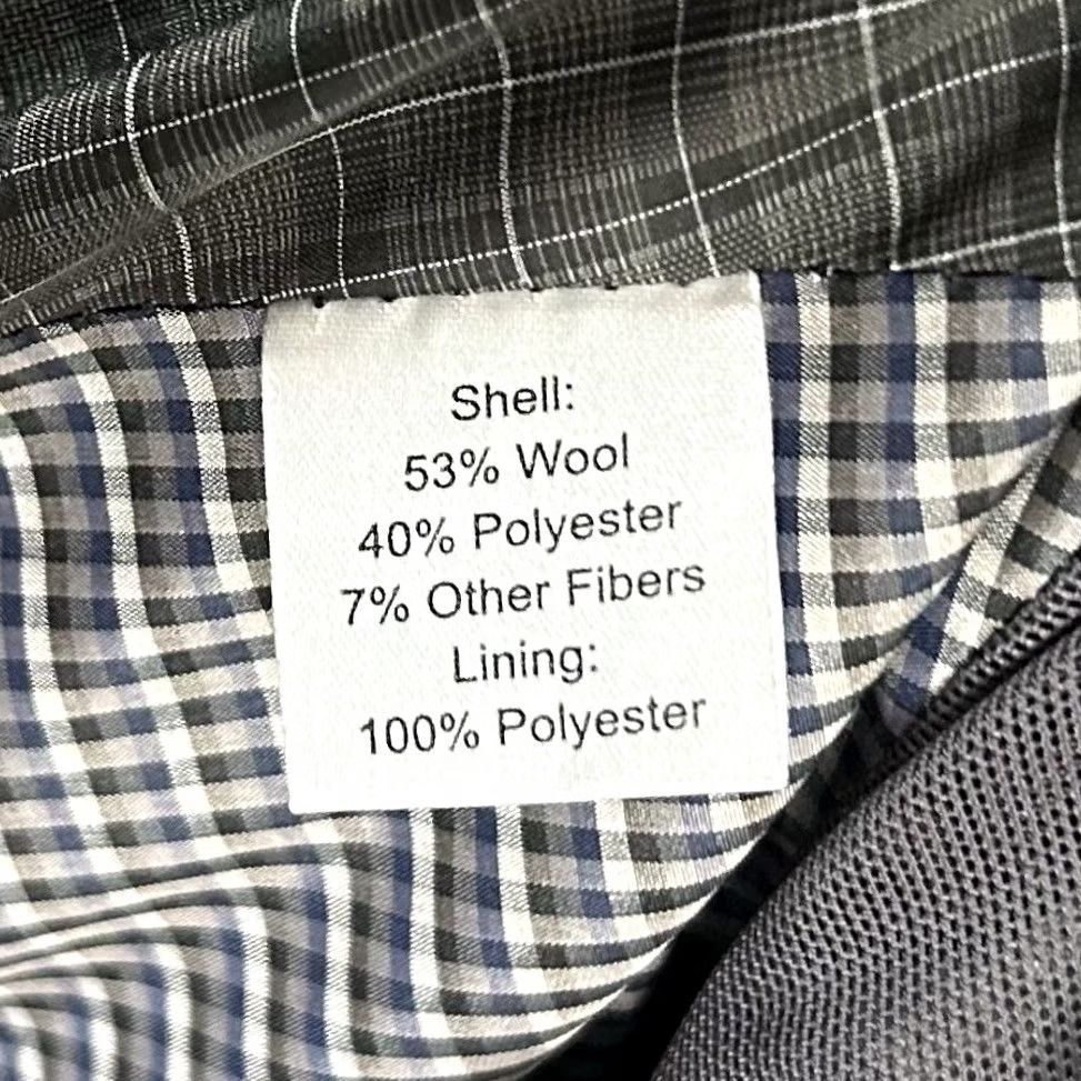Joseph Abboud Joseph Abboud Sport Coat Gray Plaid Elbow Patches Two Button Vented 3X Big & Tall Mens Jacket Coat Size US XS / EU 42 / 0 - 4 Thumbnail
