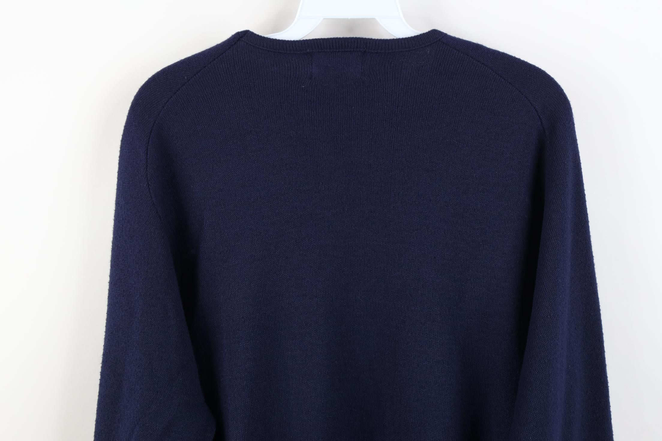 Vintage Vintage 70s 80s University of Michigan Knit V-Neck Sweater Size US L / EU 52-54 / 3 - 10 Thumbnail