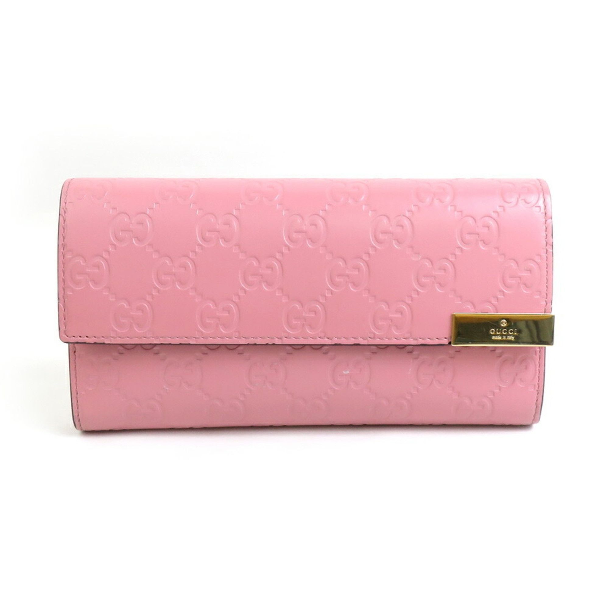 Gucci GUCCI Long Wallet Leather Pink Men's Women's 291099 r10322a Size ONE SIZE - 1 Thumbnail