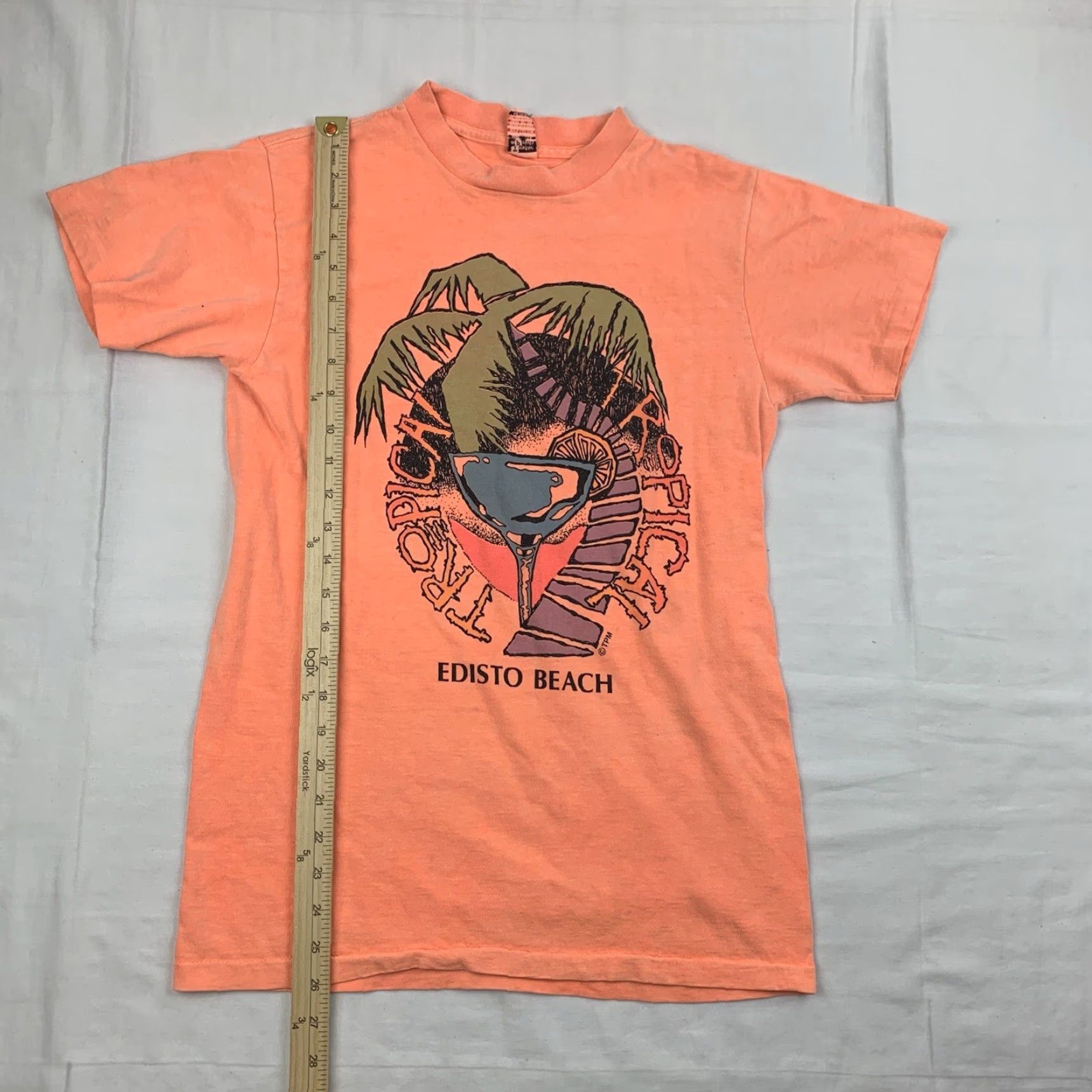 Paradise VINTAGE Edisto Beach Shirt Adult Medium Pink Ocean Tropical Paradise Nature 80s Size US M / EU 48-50 / 2 - 4 Thumbnail