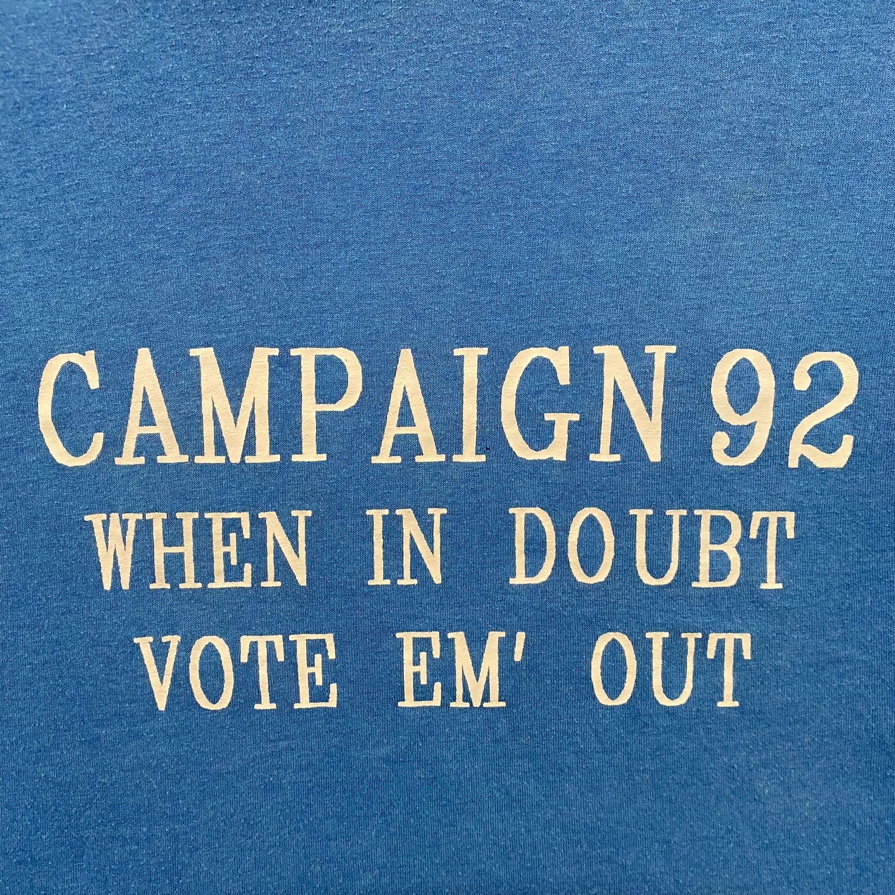 Vintage Vintage 90s Vote 1992 Election Political Single Stitch Tee Size US XL / EU 56 / 4 - 3 Thumbnail