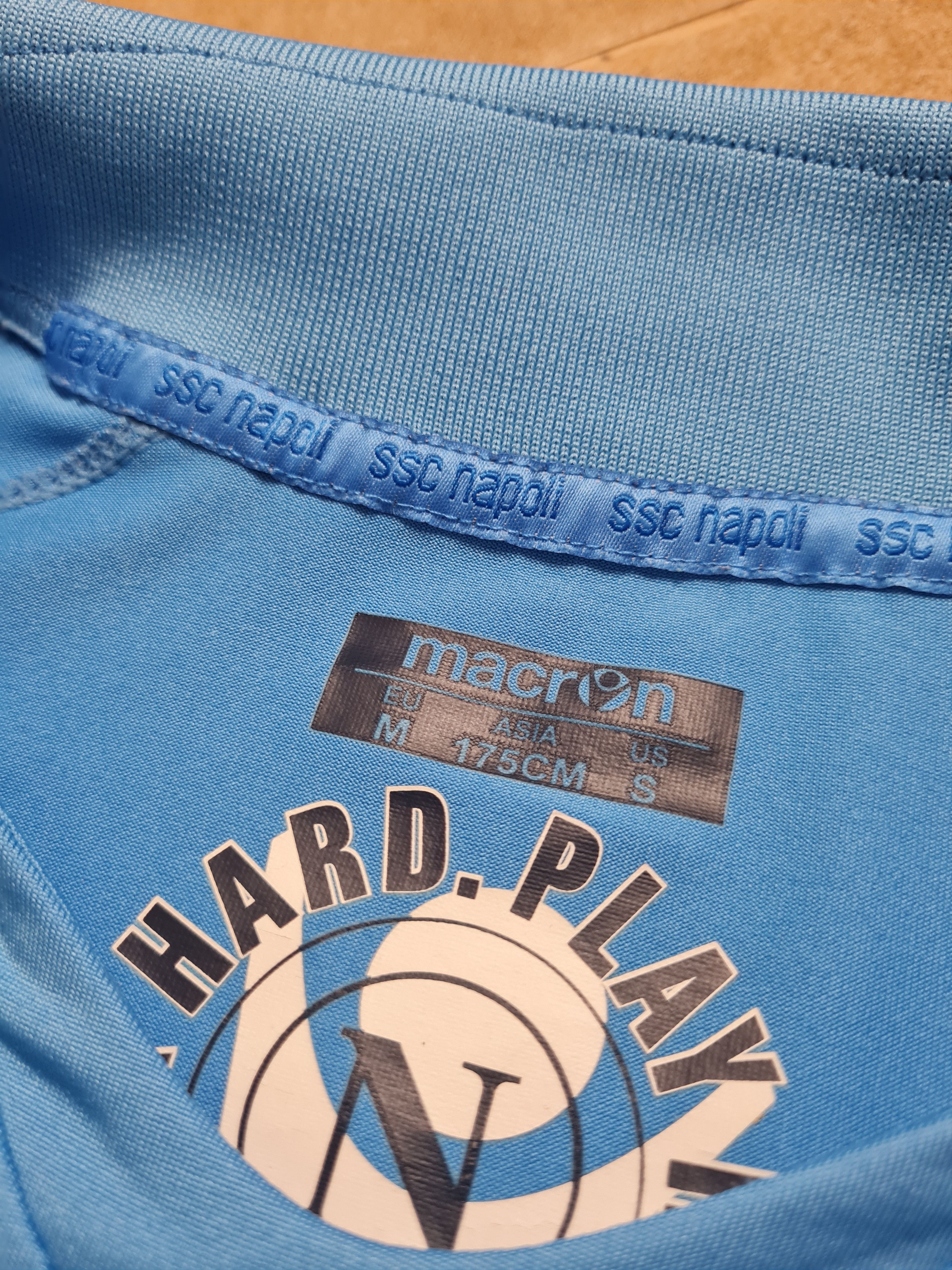 Macron Macron 2013-14 SSC Napoli Soccer Shirt Blue Men's Size S-M Size US S / EU 44-46 / 1 - 13 Thumbnail
