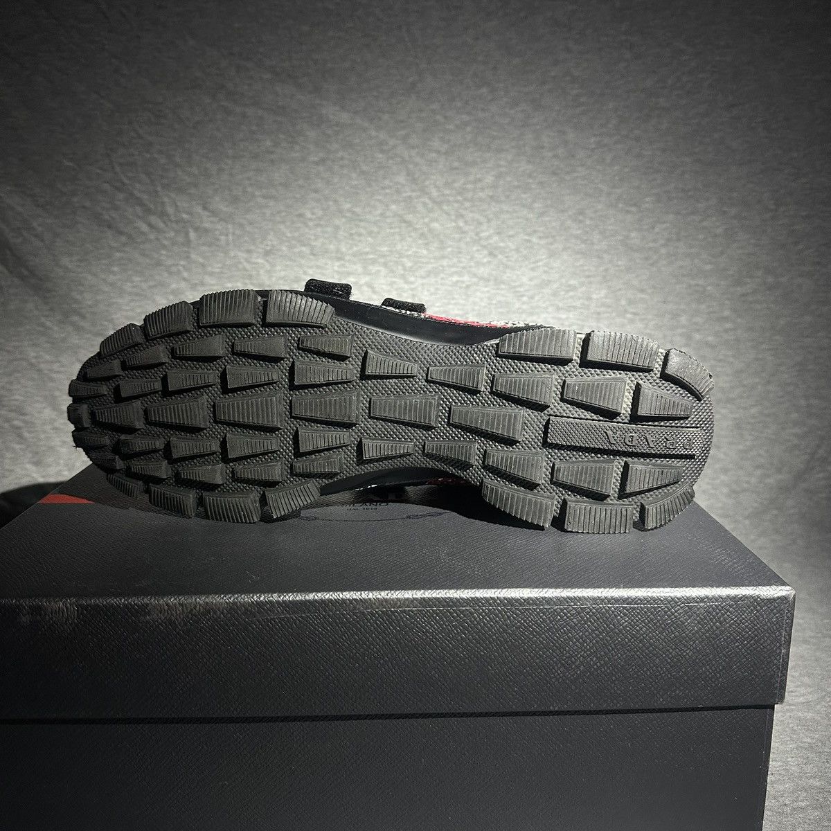 Prada PRADA Crossection Slip-On Knit Red/Black/Grey, Size 10.5 Size US 10.5 / EU 43-44 - 12 Thumbnail
