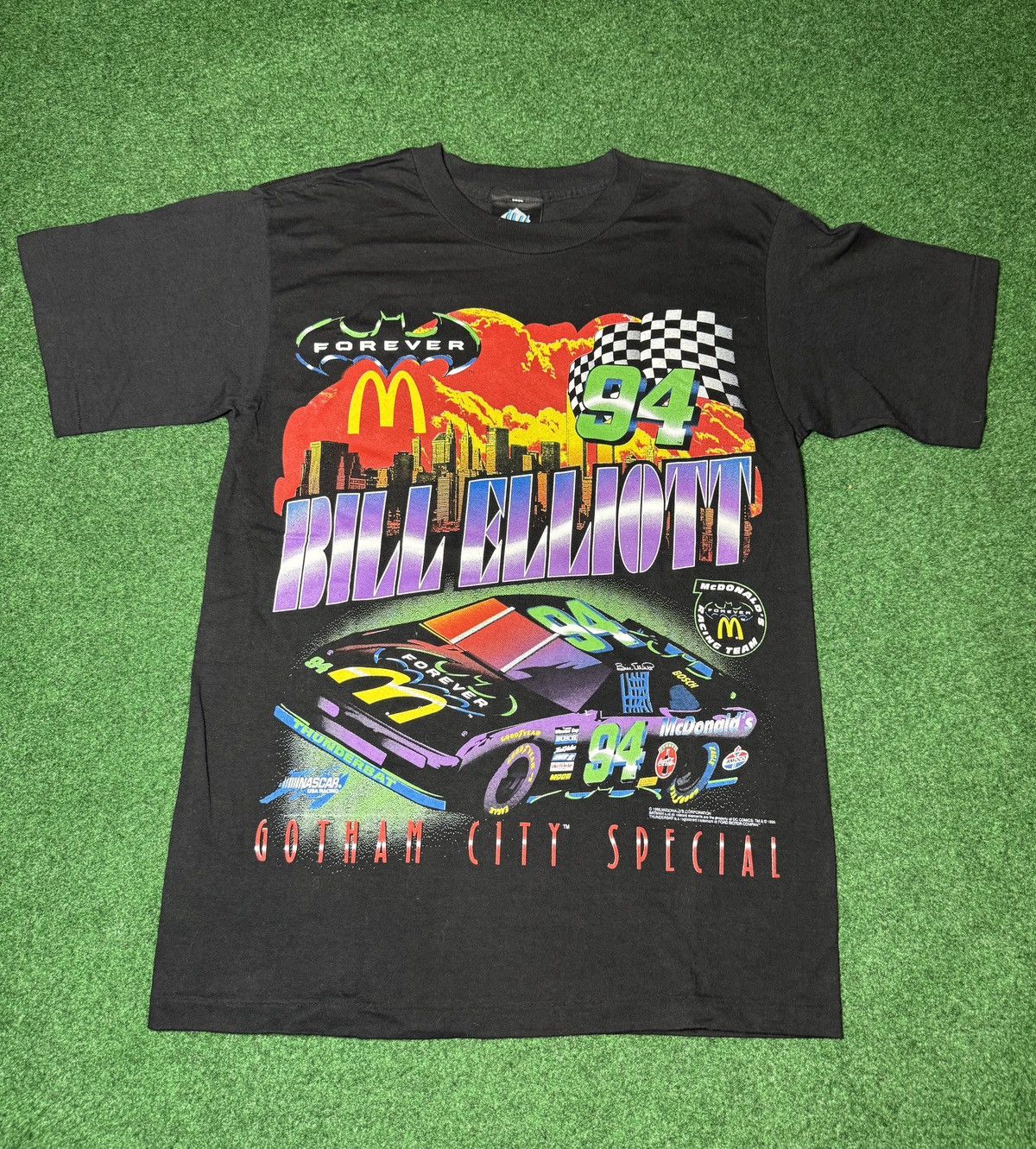Vintage Vtg 90s Batman Forever Bill Elliot Mcdonalds Movie T Shirt Size US M / EU 48-50 / 2 - 1 Thumbnail