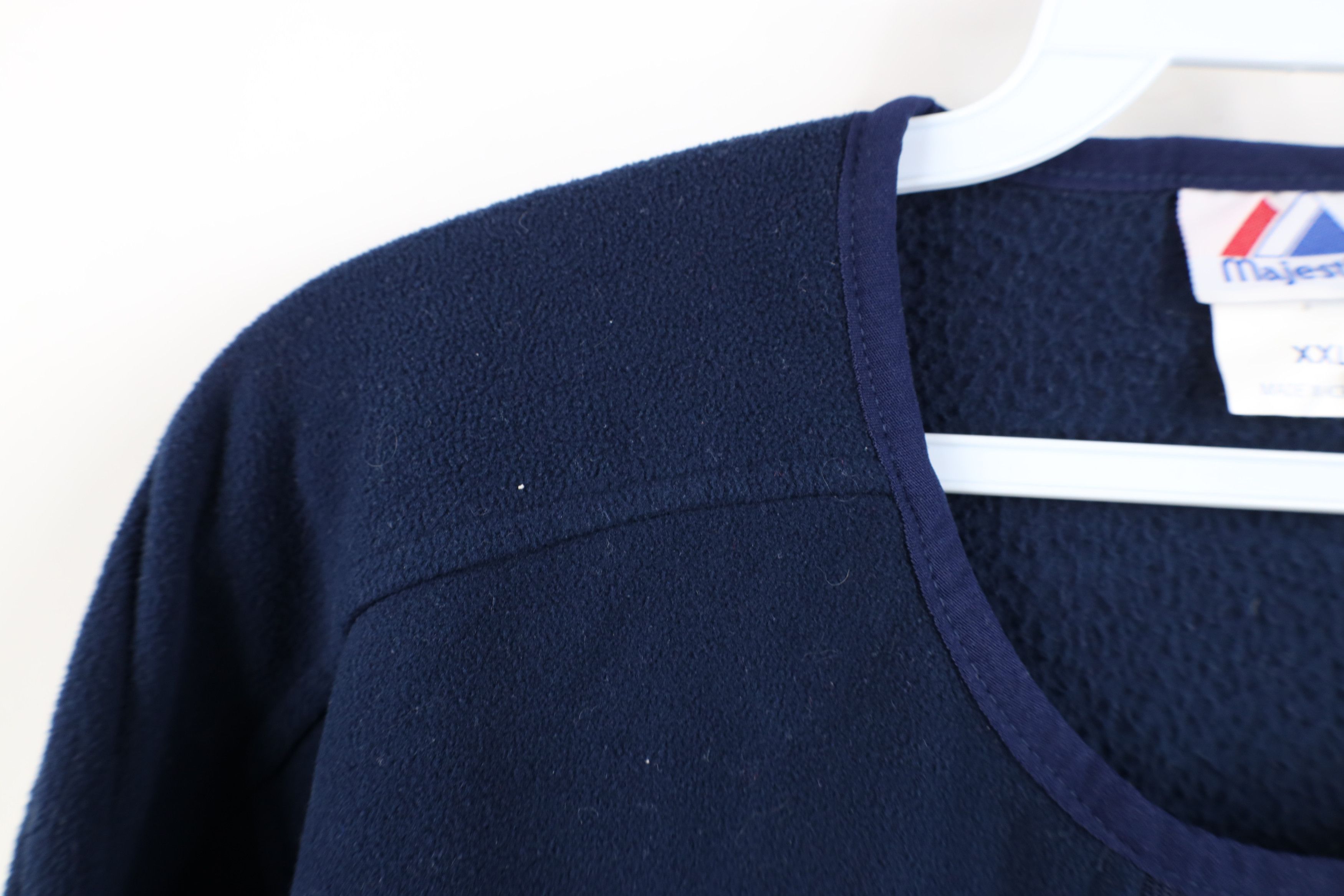 Majestic Vintage 90s Majestic Cleveland Baseball Fleece Sweater Size US XXL / EU 58 / 5 - 6 Thumbnail