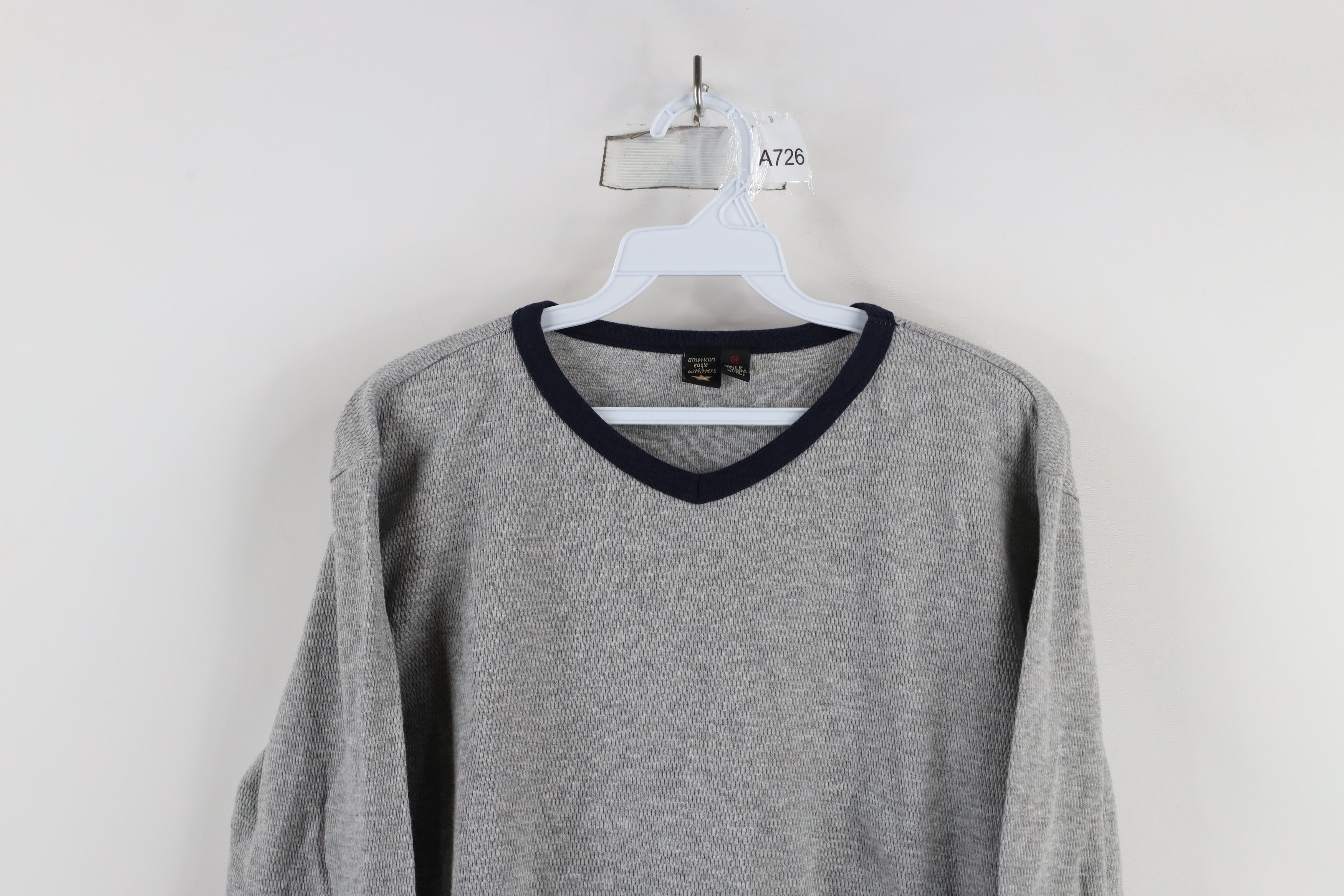 American Eagle Outfitters × Vintage Vintage 90s American Eagle Outfitters Waffle Knit T-Shirt Size M / US 6-8 / IT 42-44 - 2 Thumbnail