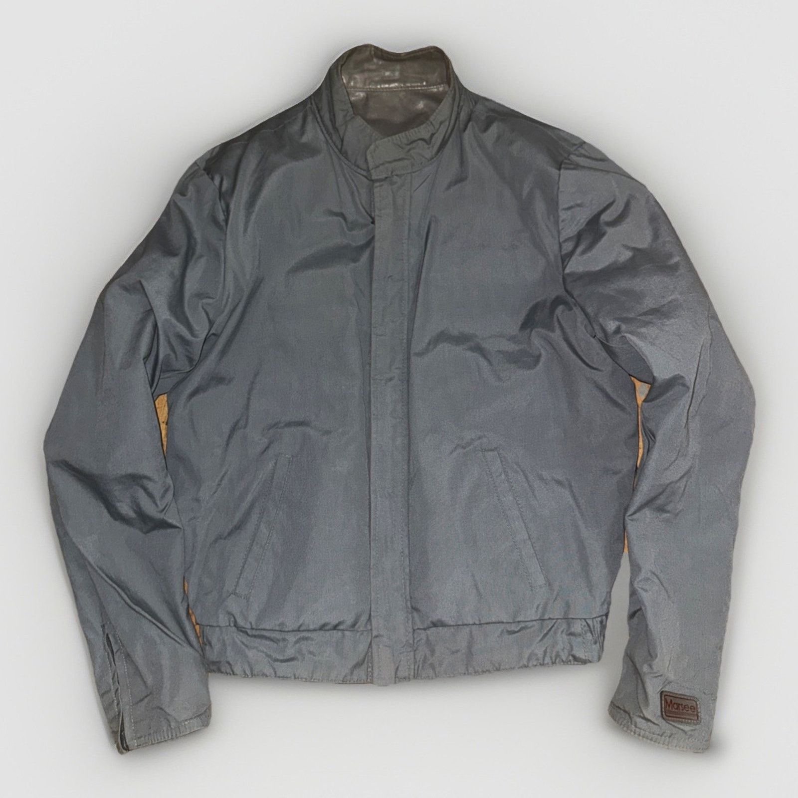 Vintage Marsee Genuine Leather Reversible Biker Jacket Gray 42 M Size US M / EU 48-50 / 2 - 4 Thumbnail