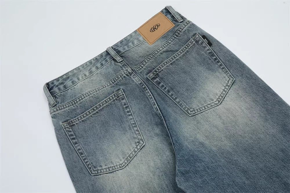 Japanese Brand vintage fashion loose flared contrast washed jeans Size US 32 / EU 48 - 5 Thumbnail