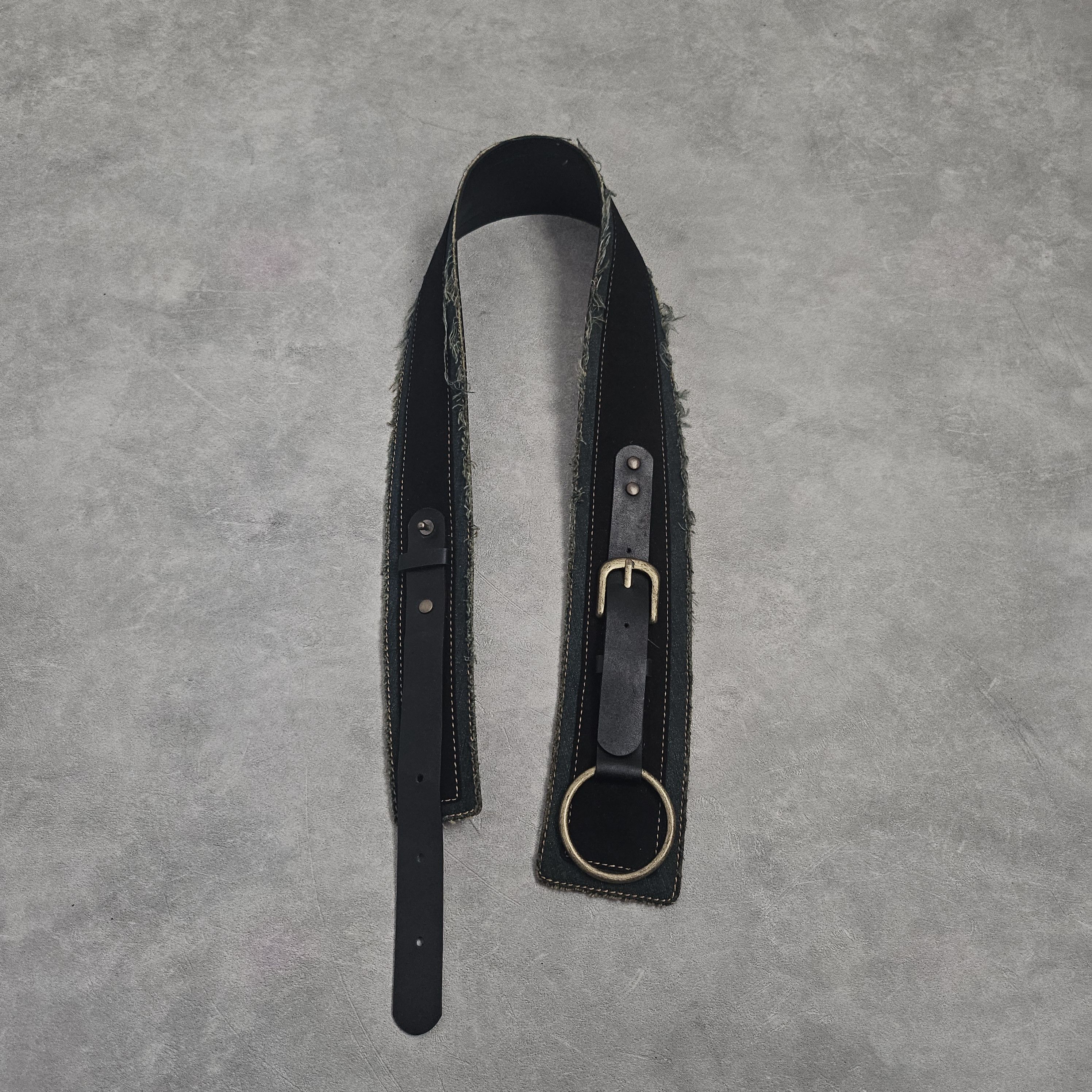Japanese Brand Black Distressed denim Voice of voice belt Size ONE SIZE - 1 Thumbnail