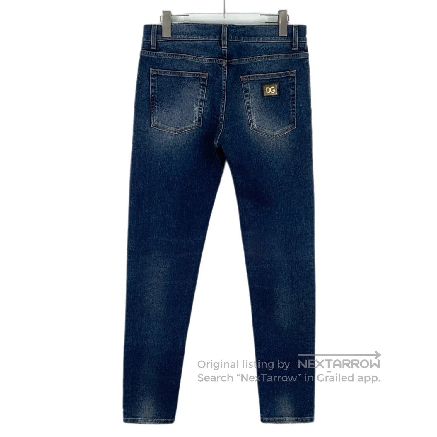 Dolce & Gabbana Dolce Gabbana Dark blue water-washed distressed design cot Size US 32 / EU 48 - 2 Thumbnail