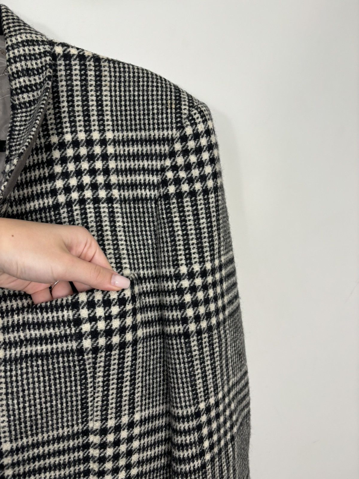 Trussardi Vintage Trussardi Men’s Tartan Check Wool Blazer Jacket Size 42R - 9 Thumbnail