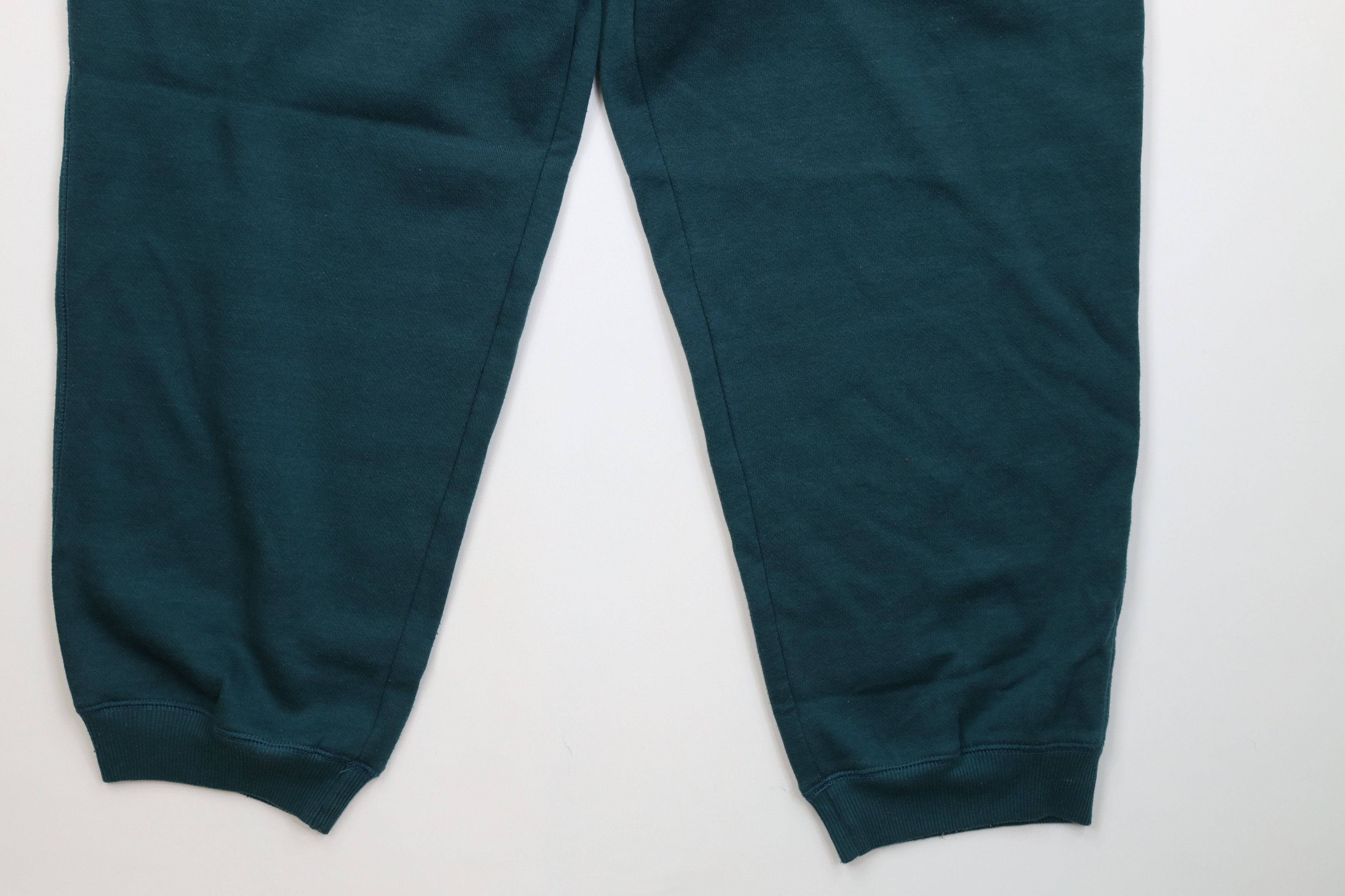 Vintage Vintage 90s Streetwear Blank Cuffed Sweatpants Joggers Green Size 36" / US 14 / IT 50 - 5 Thumbnail