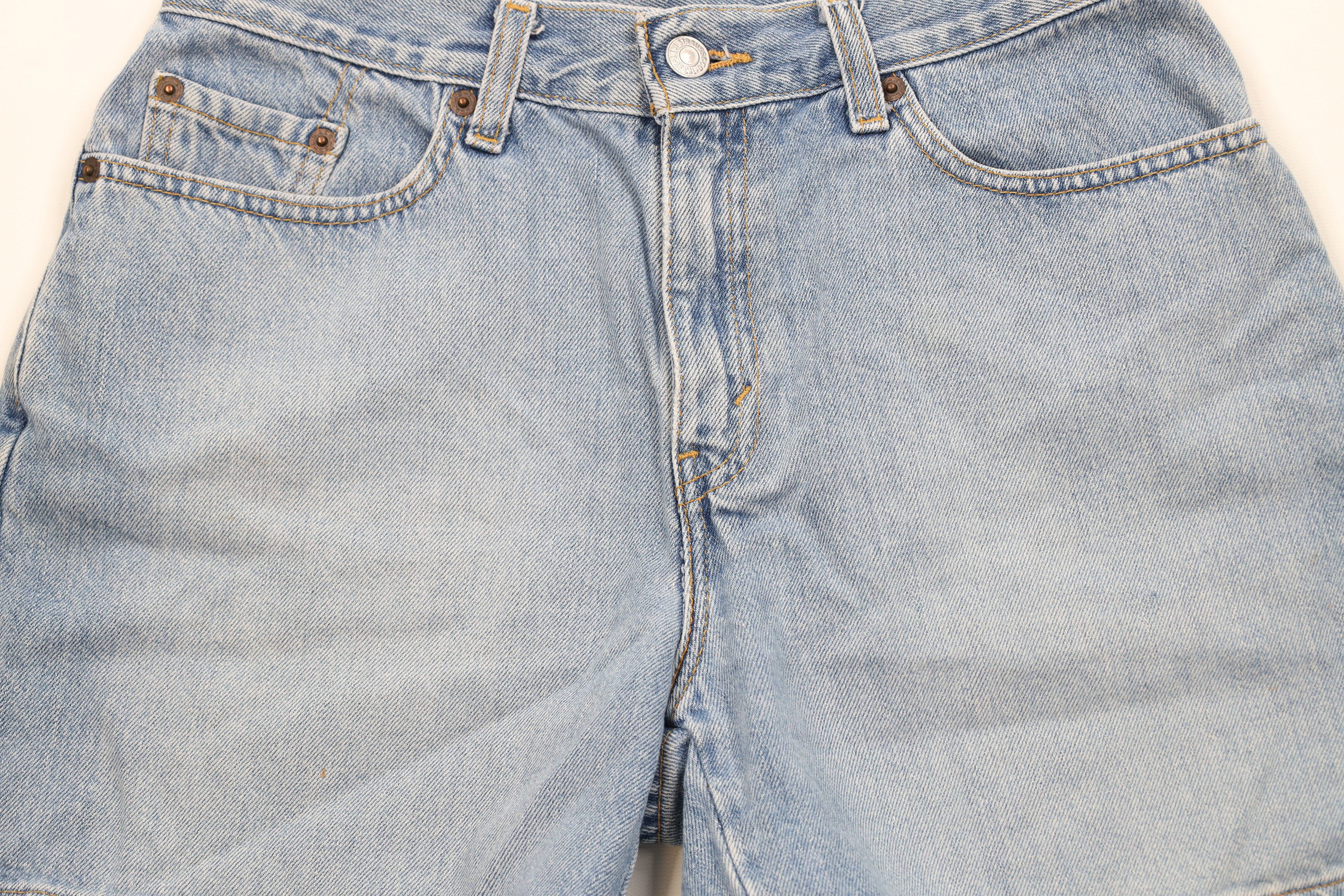Levi's Vintage Y2K 2002 Levis Denim Jean Shorts Jorts Blue Cotton Size 30" / US 8 / IT 44 - 3 Thumbnail