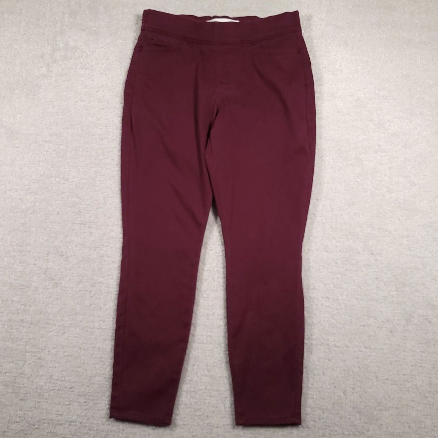 Vintage VINTAGE Levi Strauss Jeans Women's 8 Short Maroon Skinny Pull-On Totally Shaping Stretch Size 30" / US 8 / IT 44 - 2 Thumbnail