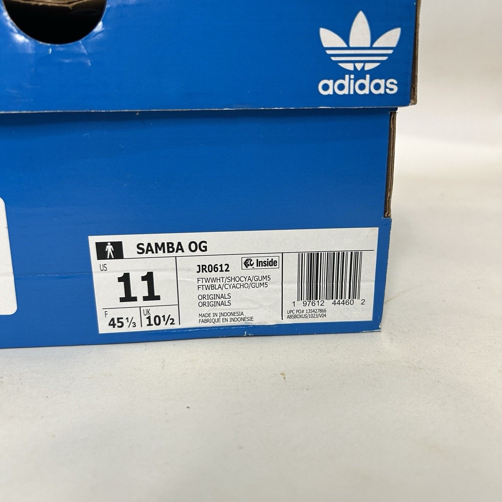 Adidas adidas Samba OG "White Shock Cyan Gum" Size US 11 / EU 44 - 5 Thumbnail