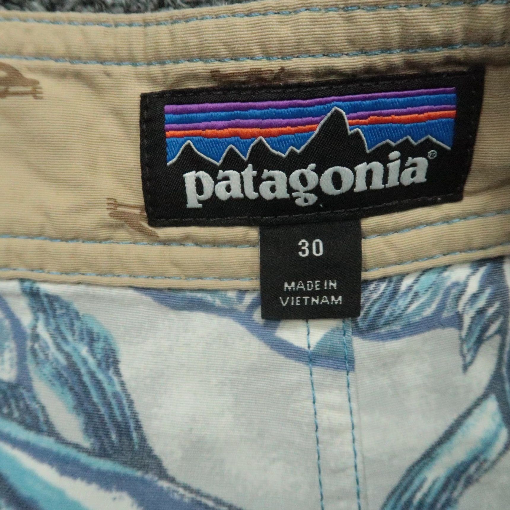 Patagonia Patagonia Board Shorts Mens 30 Blue Printed Wavefarer Flying Fish Swim Size US 30 / EU 46 - 3 Thumbnail