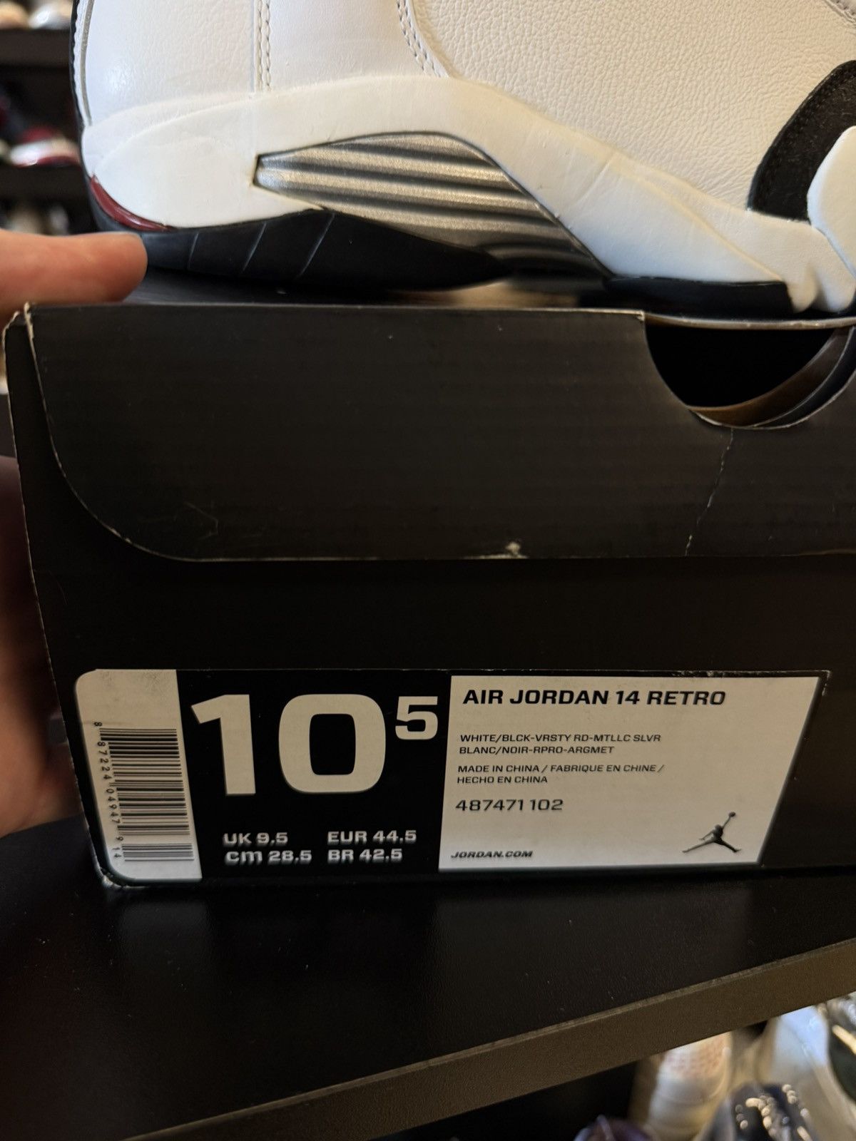 Jordan Brand × Nike Jordan 14 Black Toe 2014 (487471-102) Size 10.5 Size US 10.5 / EU 43-44 - 18 Thumbnail