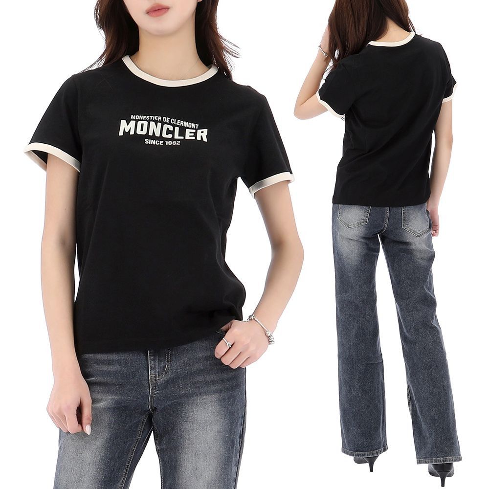 Moncler Contrast Logo T-Shirt Size S / US 4 / IT 40 - 1 Thumbnail