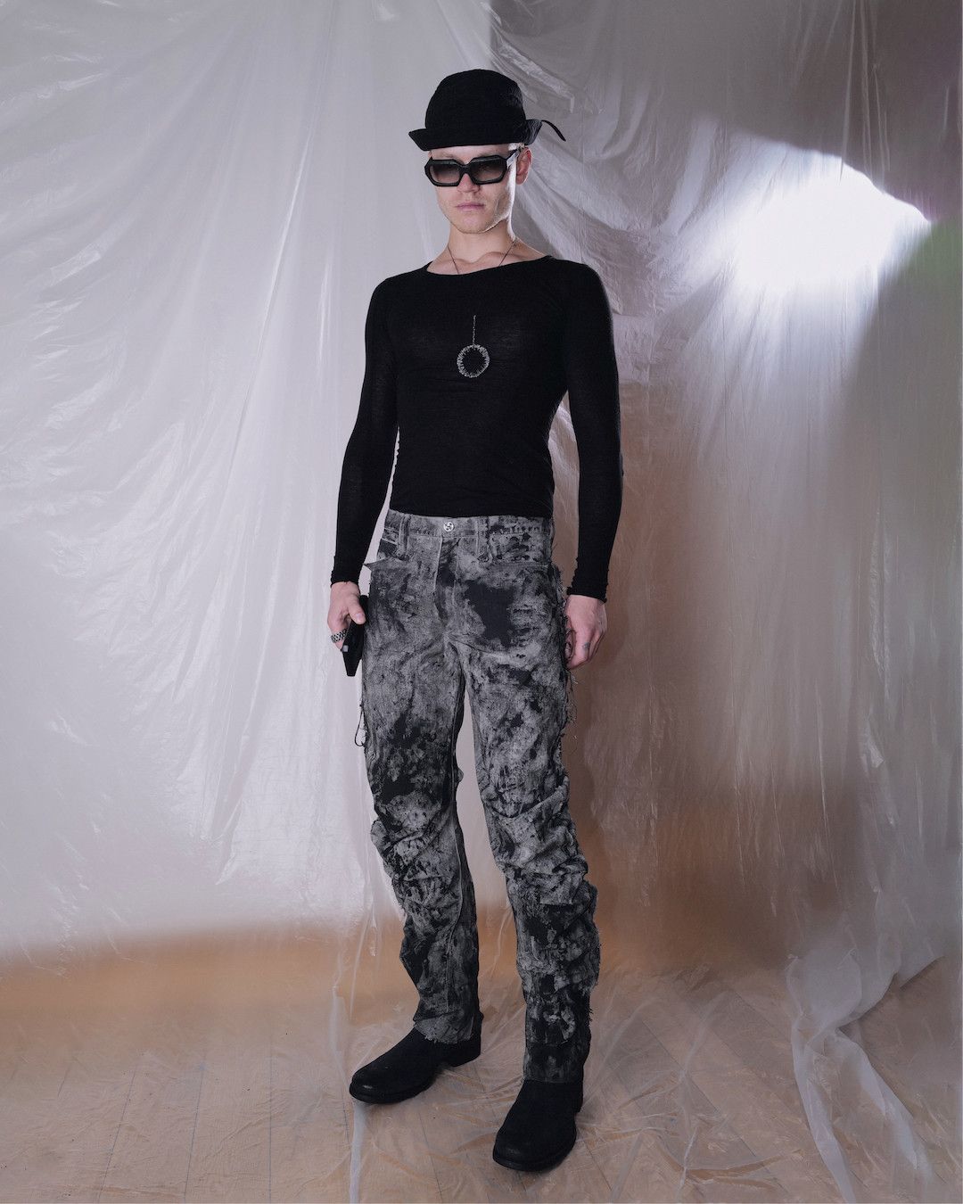 Other J CUT RUBBERED DENIM PANTS Size US 30 / EU 46 - 1 Thumbnail