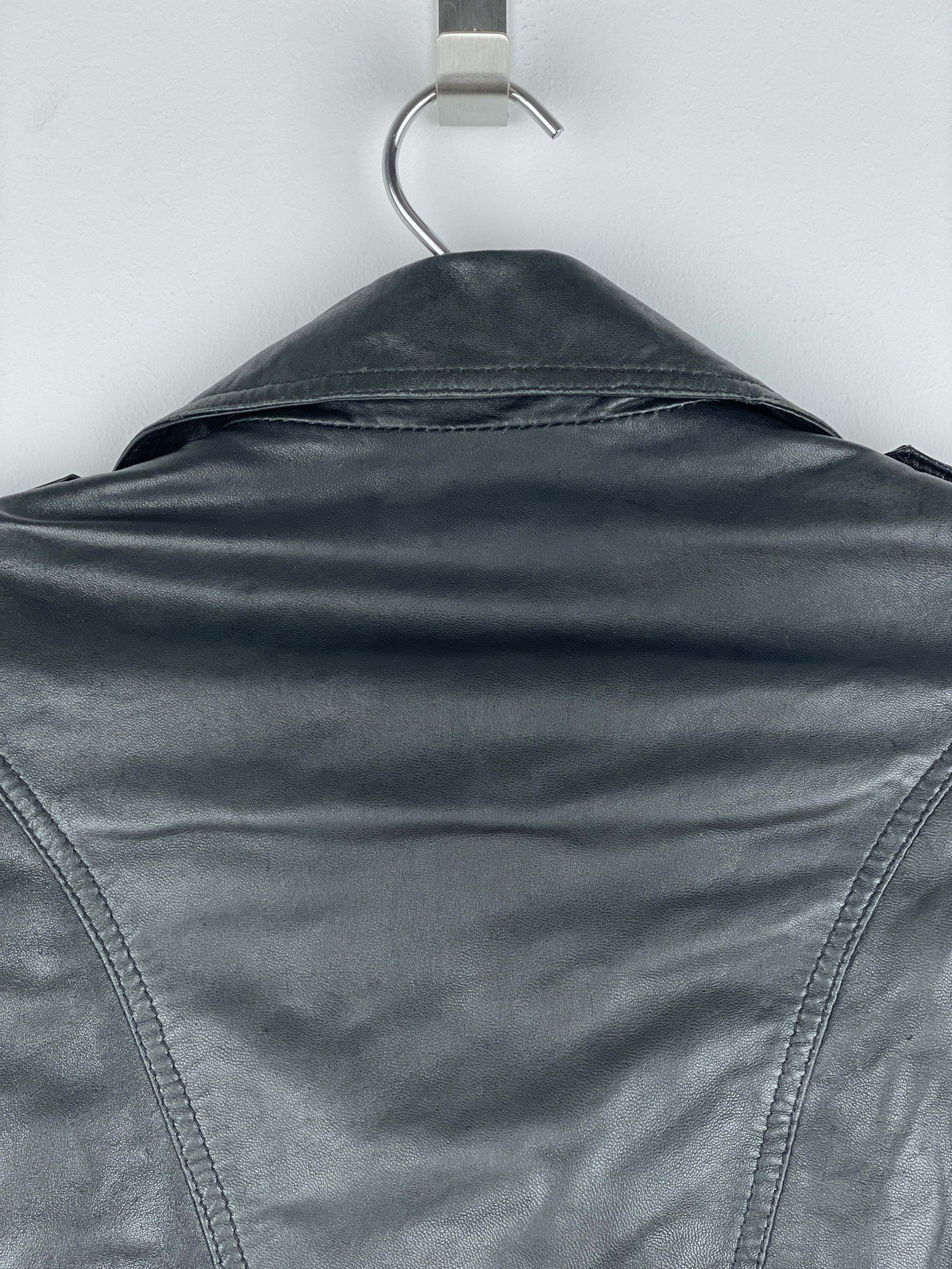 Jean Paul Gaultier Jean Paul Gaultier 1990s Cropped Leather Biker Jacket Size XS / US 0-2 / IT 36-38 - 9 Thumbnail