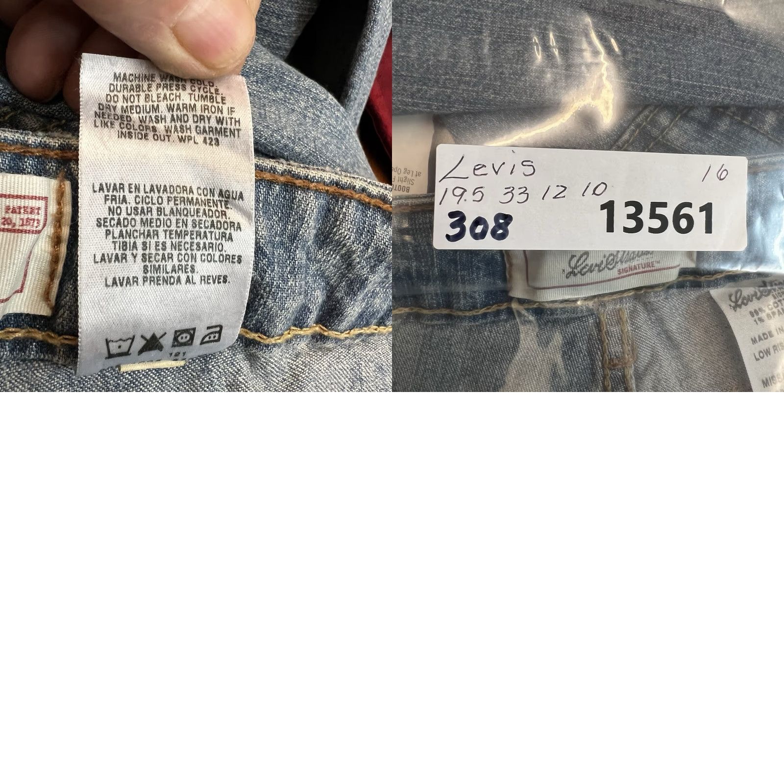 Levi's VINTAGE Levi's Signature Modern Boot Cut Denim Jeans Women 16 Blue 39x33 NWT Slim Stretch Leather Logo Zipper Button 5-Pocket Jeans Mens? Size 38" / US 16 / IT 52 - 10 Thumbnail