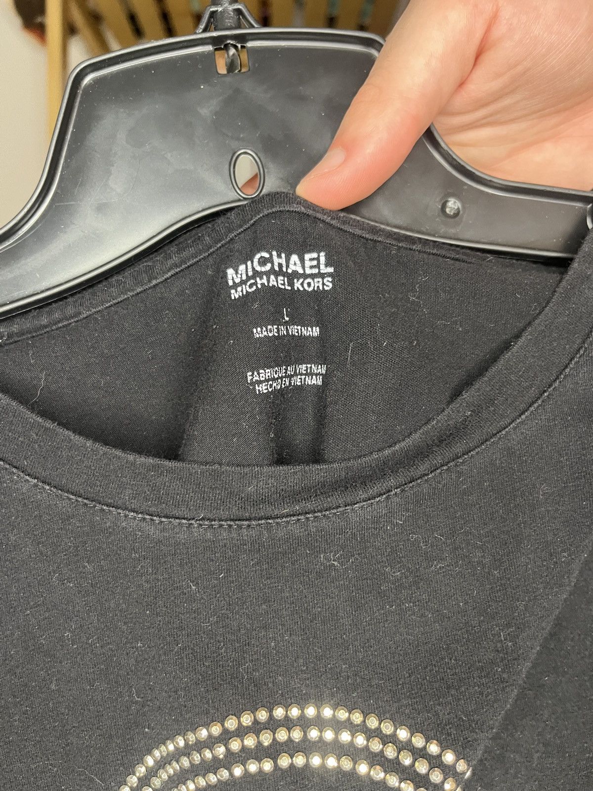 Michael Kors Michael Kors Logo Women’s Jewel Bedazzled T Shirt Size Large Size L / US 10 / IT 46 - 3 Thumbnail