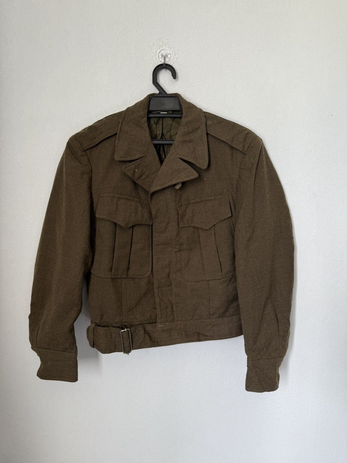 VINTAGE 1947 JULES SEGAL & CO OLIVE ARMY JACKET WOOL