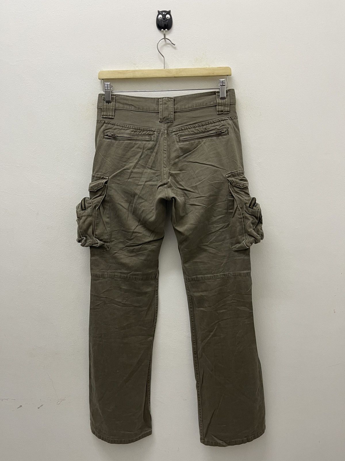 Japanese Brand Rare Vintage ROOT THREE 3D Pocket Flare Cargo Pant Size US 29 - 13 Thumbnail