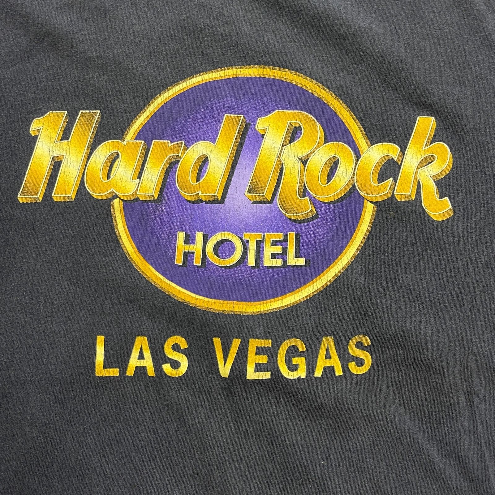 Vintage Vintage 90s Hard Rock Hotel Las Vegas Logo Black Tee Size XL Size US XL / EU 56 / 4 - 2 Thumbnail