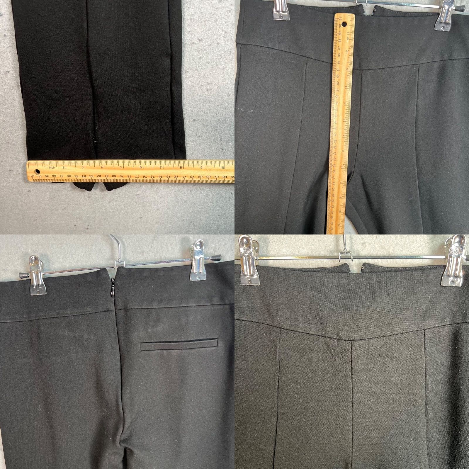 J.Crew J.CREW Womens Small Black Flare Leg Pants Ankle Slit Italian Fabric Pants Womens Small Black Flare Leg Ankle Slit Italian Fabric Size 28" / US 6 / IT 42 - 8 Thumbnail