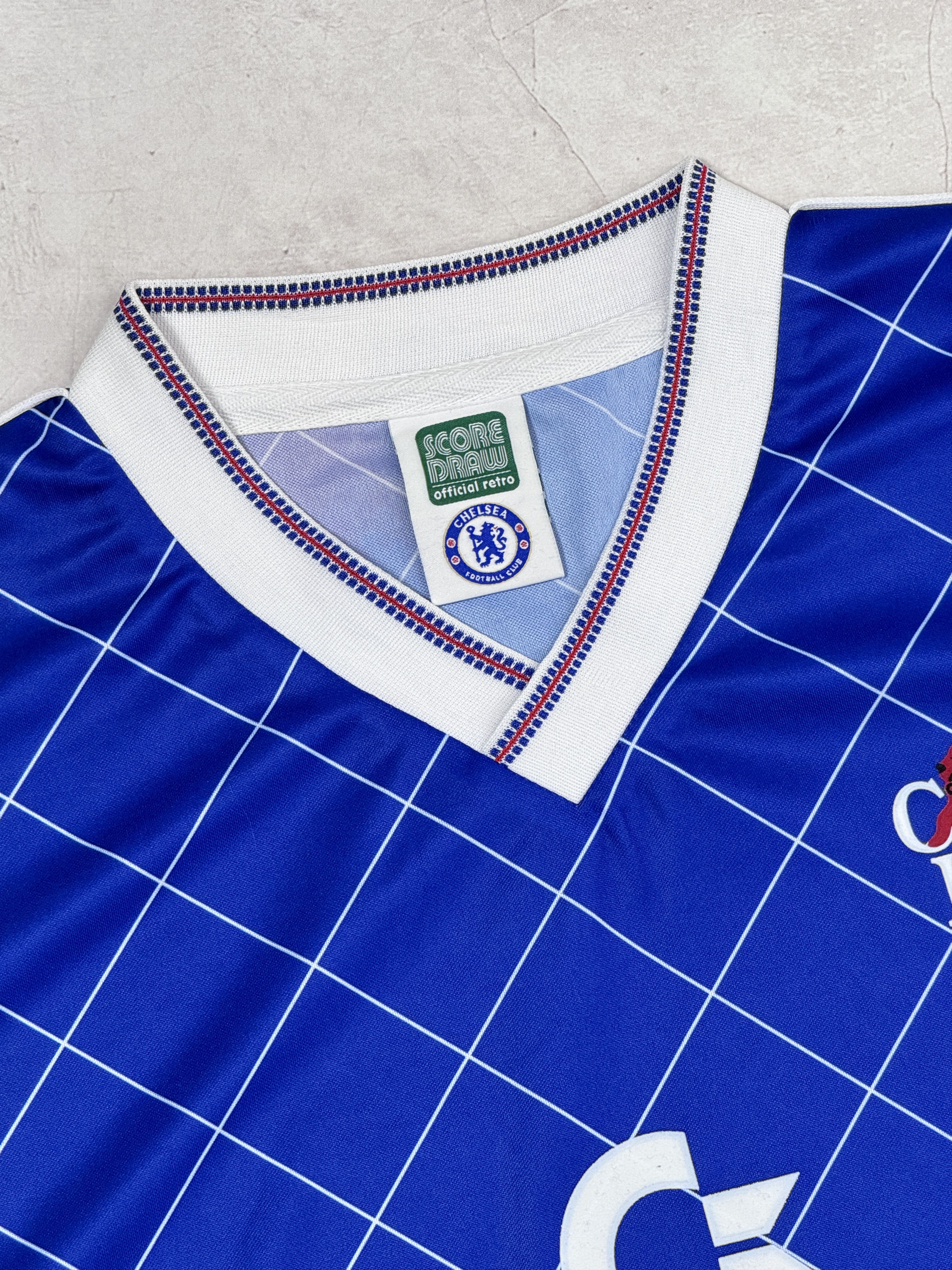 Chelsea Soccer 1987-89 Chelsea Home Shirt by Score Draw Size US XXL / EU 58 / 5 - 6 Thumbnail