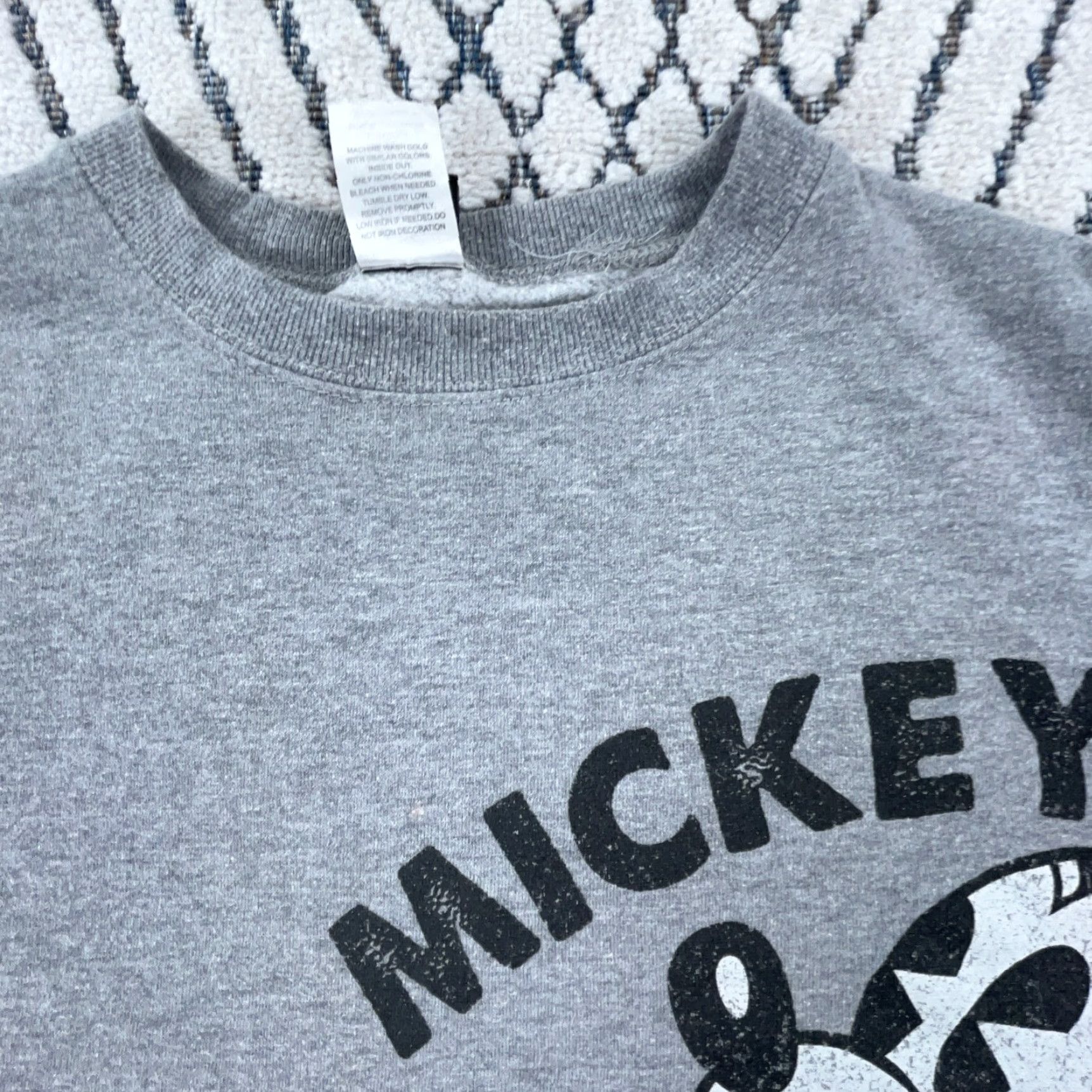 Disney Disney Sweatshirt Women XS Gray Crew Neck Mickey Mouse Big Print Logo Size XS / US 0-2 / IT 36-38 - 2 Thumbnail