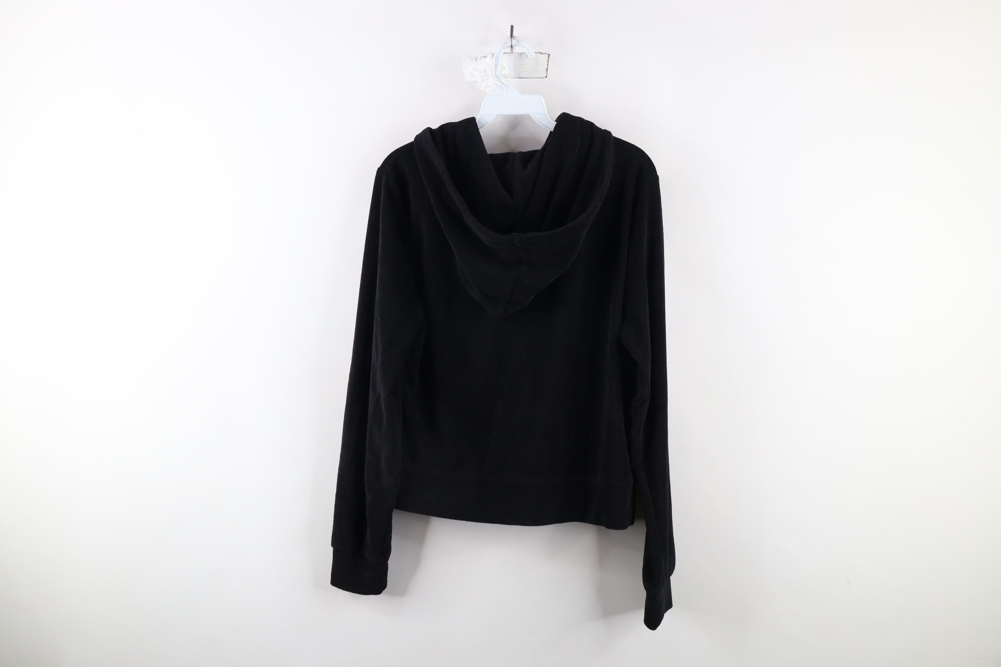 Juicy Couture × Vintage Vintage Y2K Juicy Couture Terry Cloth Full Zip Hoodie Black Size L / US 10 / IT 46 - 9 Thumbnail