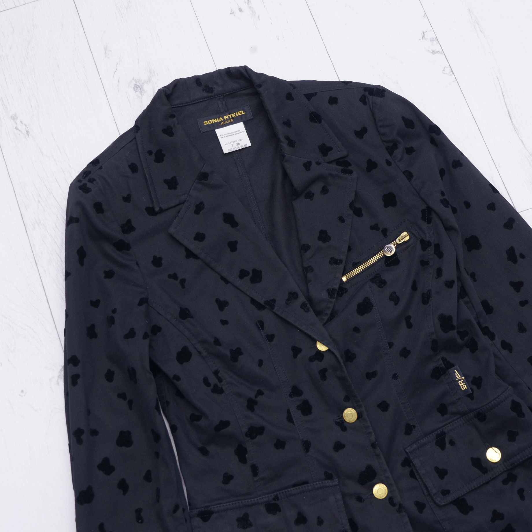 Designer × Sonia Rykiel × Vintage Vintage Sonia Rykiel Jeans Leopard Print Blazer JAcket Coat Size XS / US 0-2 / IT 36-38 - 2 Thumbnail