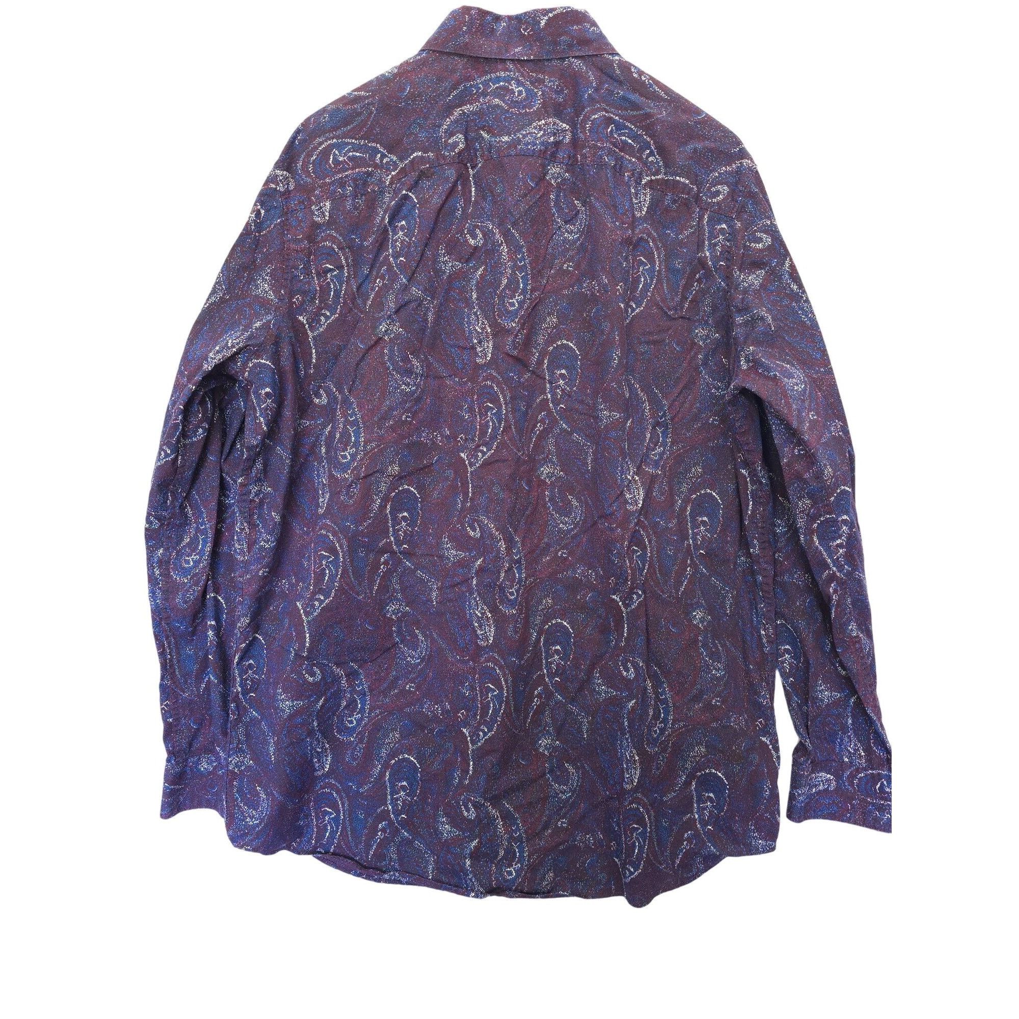 Perry Ellis Perry Ellis Mens XLT Stretch Paisley Button-Down Shirt Maroo Size US XL / EU 56 / 4 - 4 Thumbnail