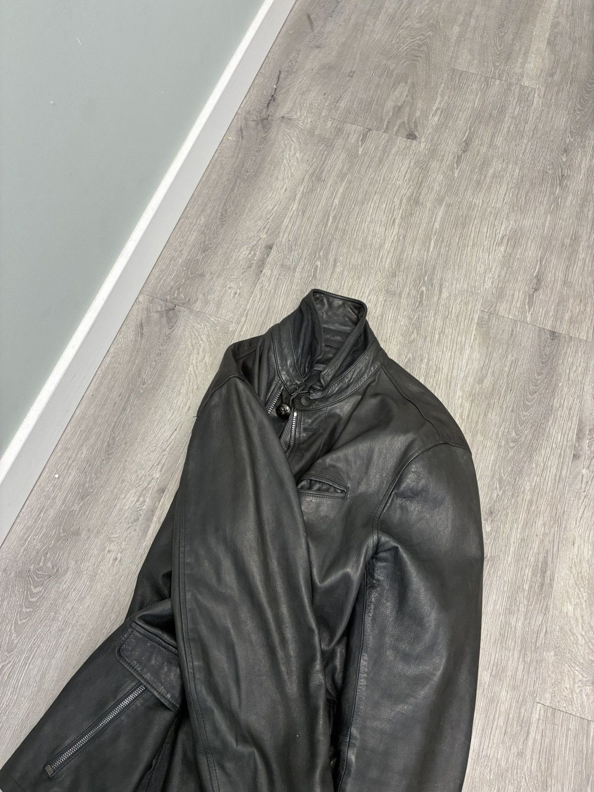 John Varvatos Biker Moto Leather Jacket EU 52 USA 42 Size US L / EU 52-54 / 3 - 16 Thumbnail