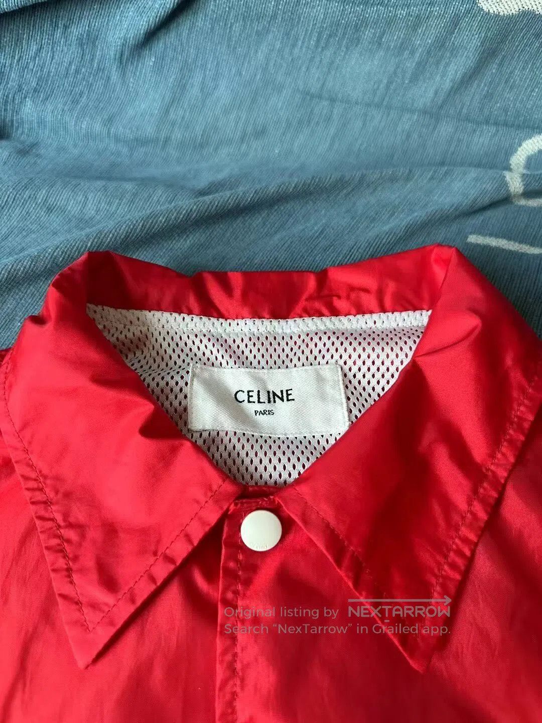 Celine CELINE Red Sanskrit Logo Outdoor Jacket| Size 4XL / US 24-26 - 3 Thumbnail
