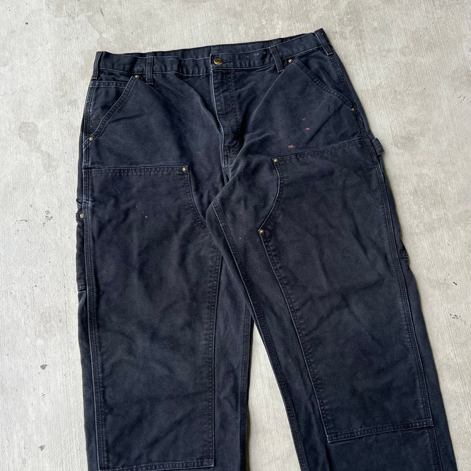 Carhartt × Vintage Carhartt black double knee work wear carpenter pants Size US 36 / EU 52 - 2 Thumbnail