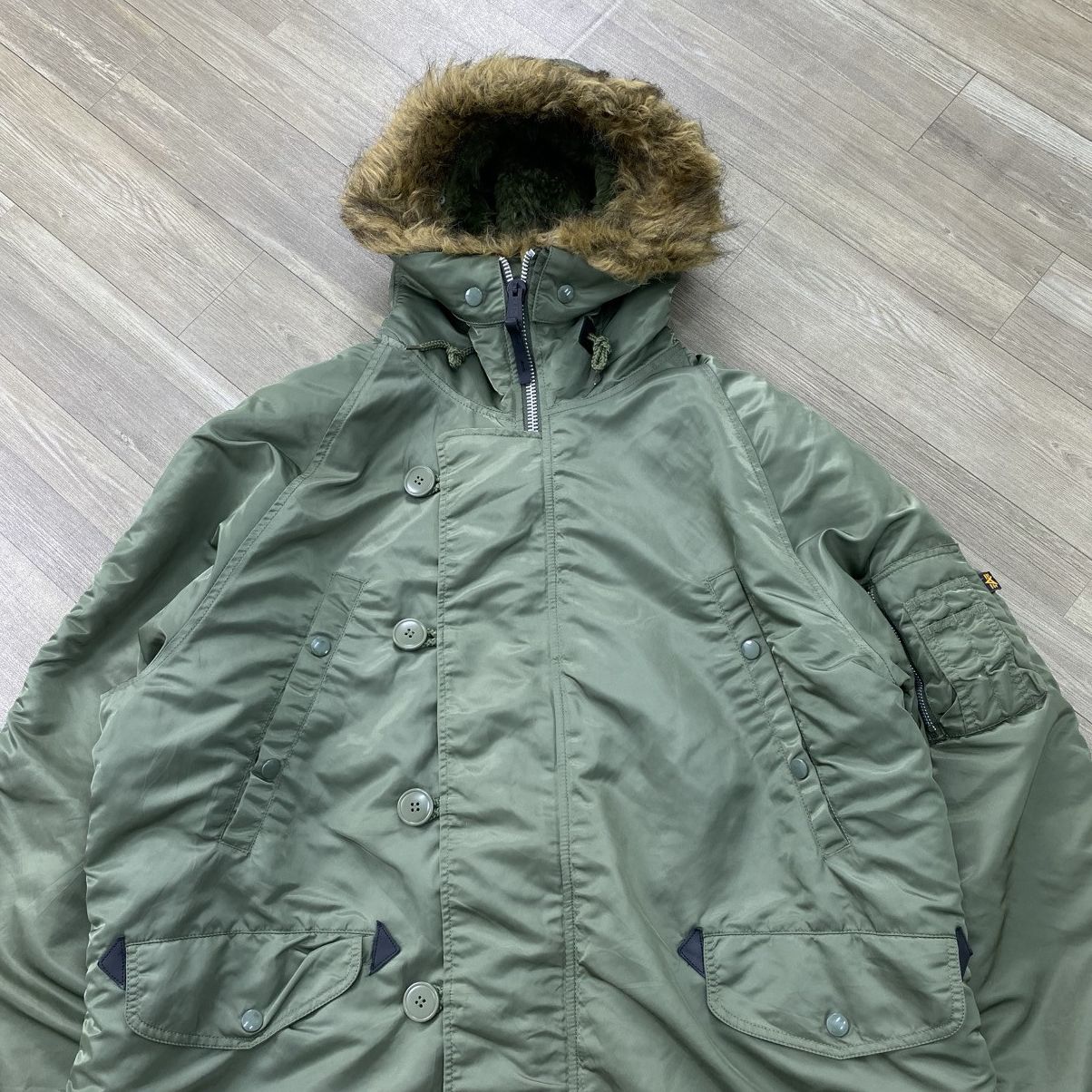 Alpha Industries Vintage Alpha Industries N3B Military Army Bomber Fur Jacket Size US XL / EU 56 / 4 - 2 Thumbnail